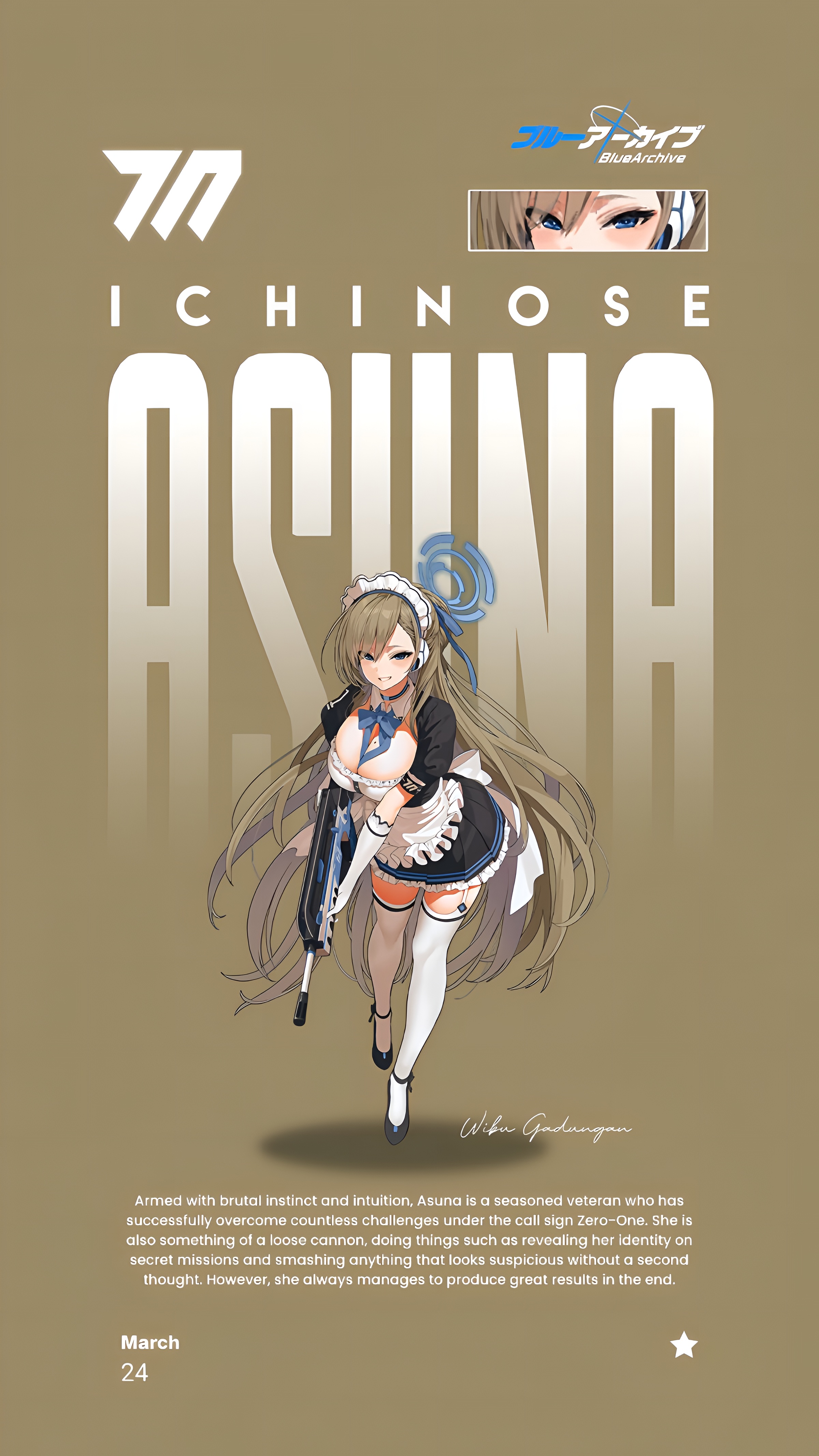 Ichinose Asuna Blue Archive 4K Wallpaper