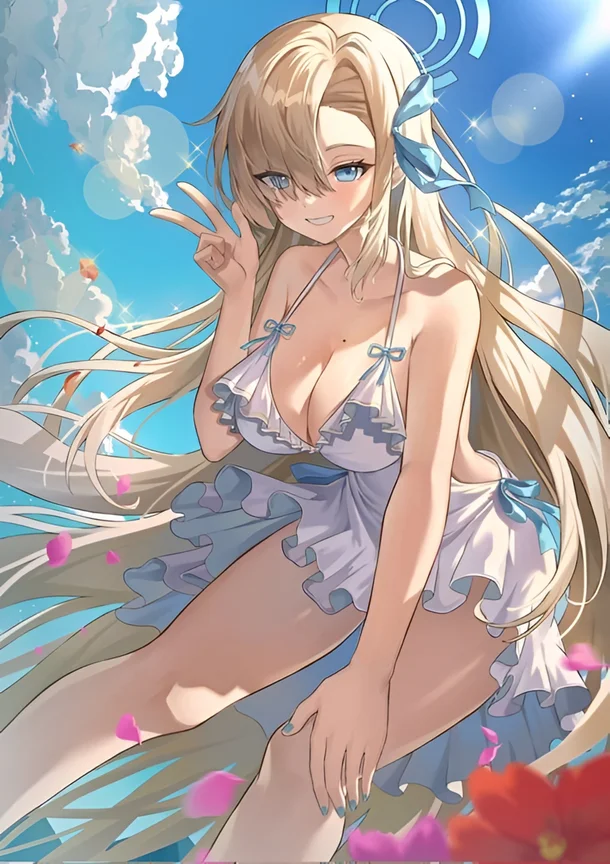 Ichinose Asuna Blue Archive Summer Wallpaper