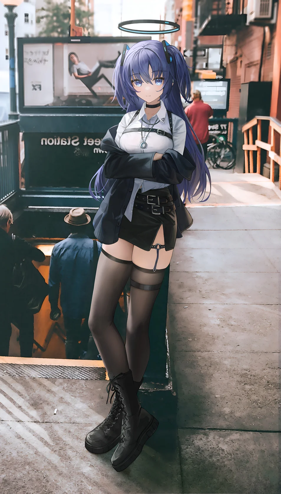 Hayase Yuuka Blue Archive Straßen-Wallpaper