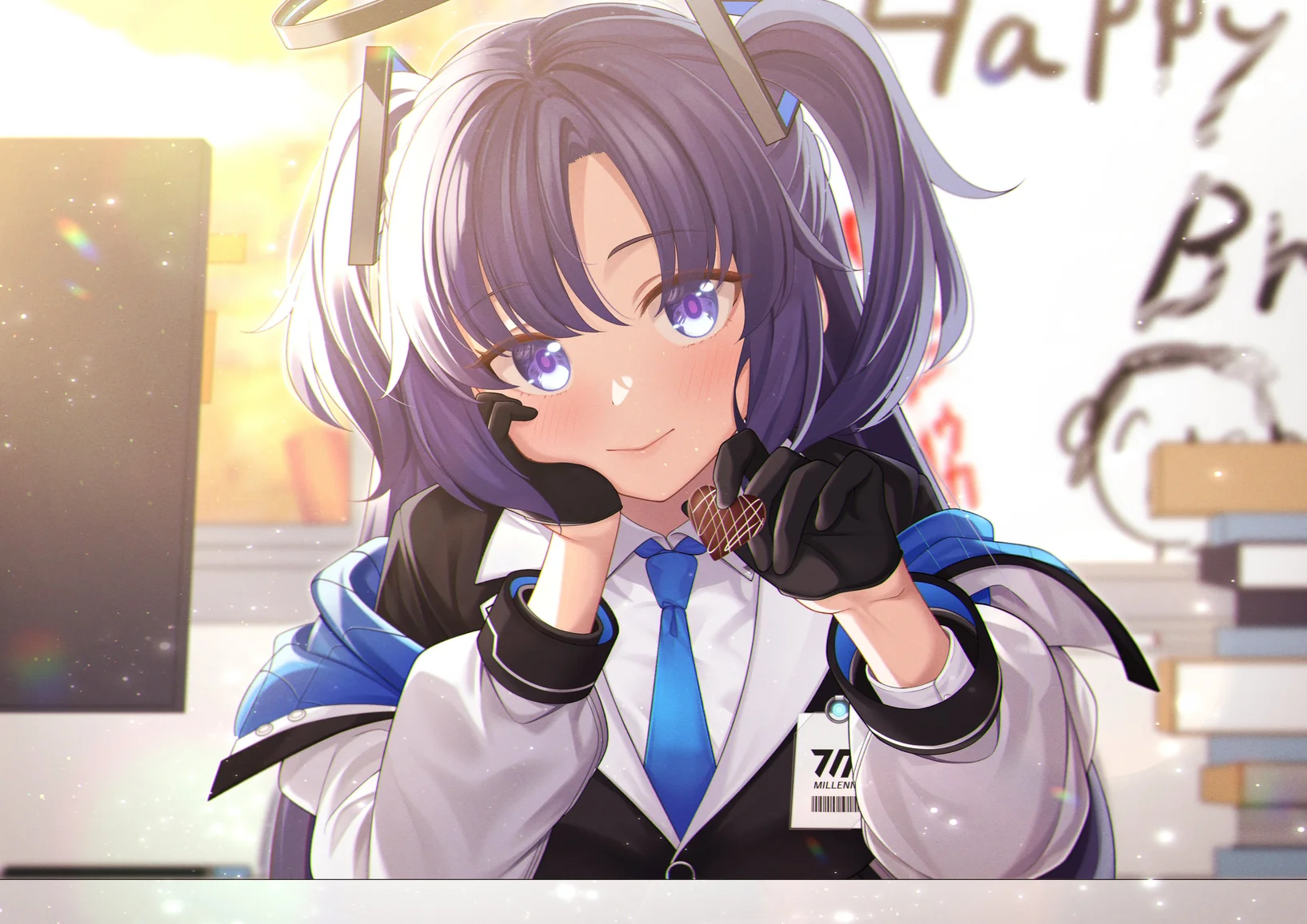 Hayase Yuuka Blue Archive 4K Wallpaper