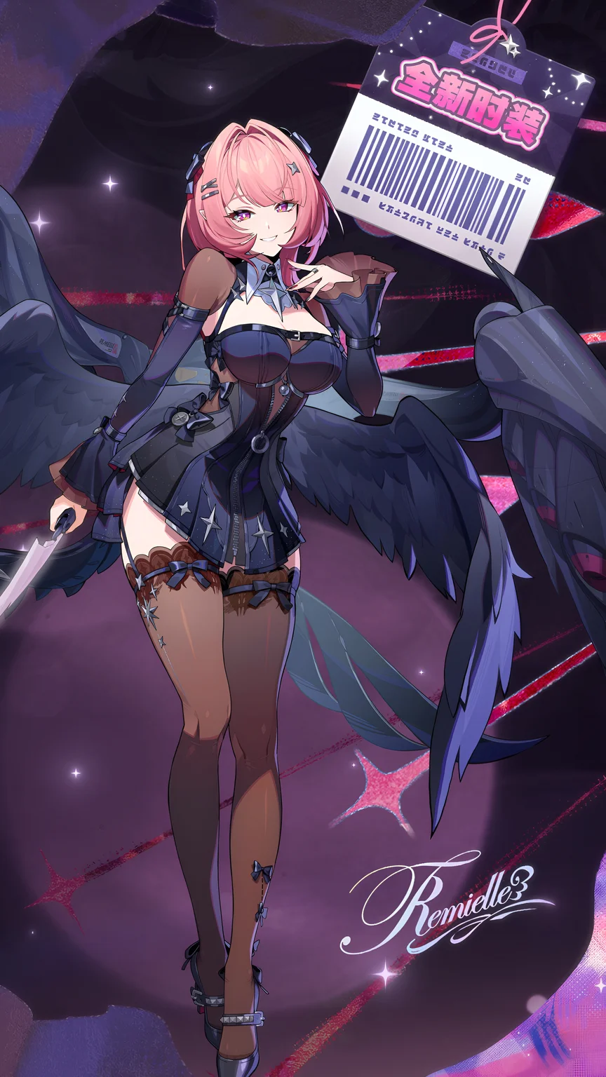 Remielle Dan ZZZ Dark Angel Wallpaper 4K