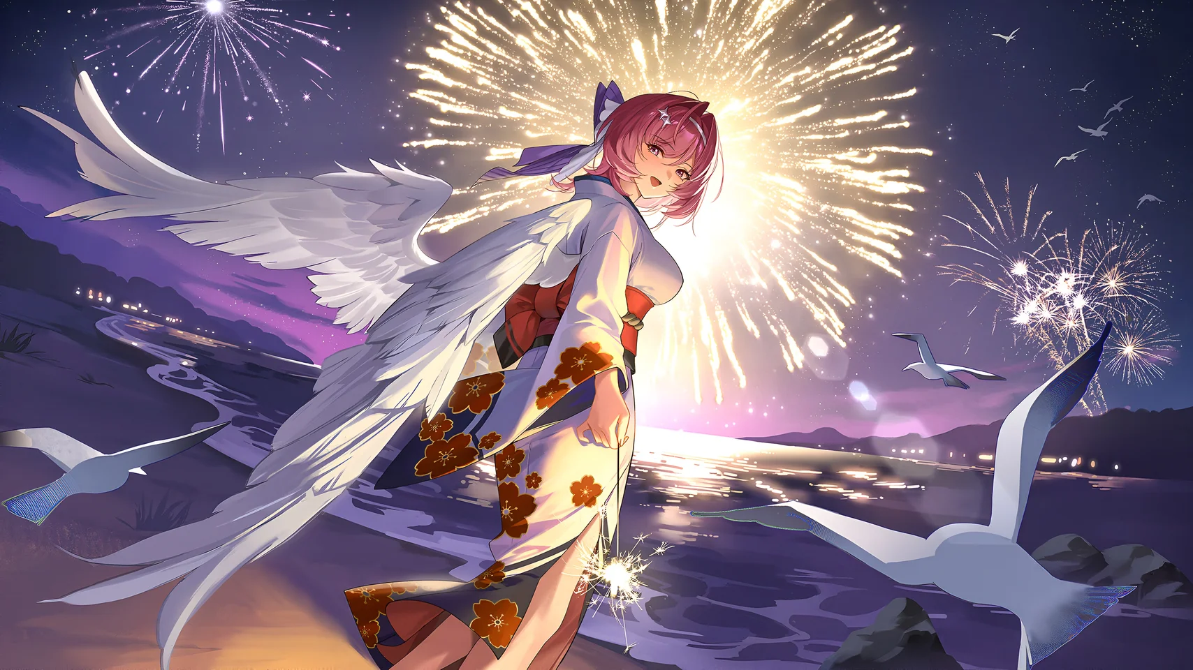Remielle Dan Fireworks Night Wallpaper – Zenless Zone Zero
