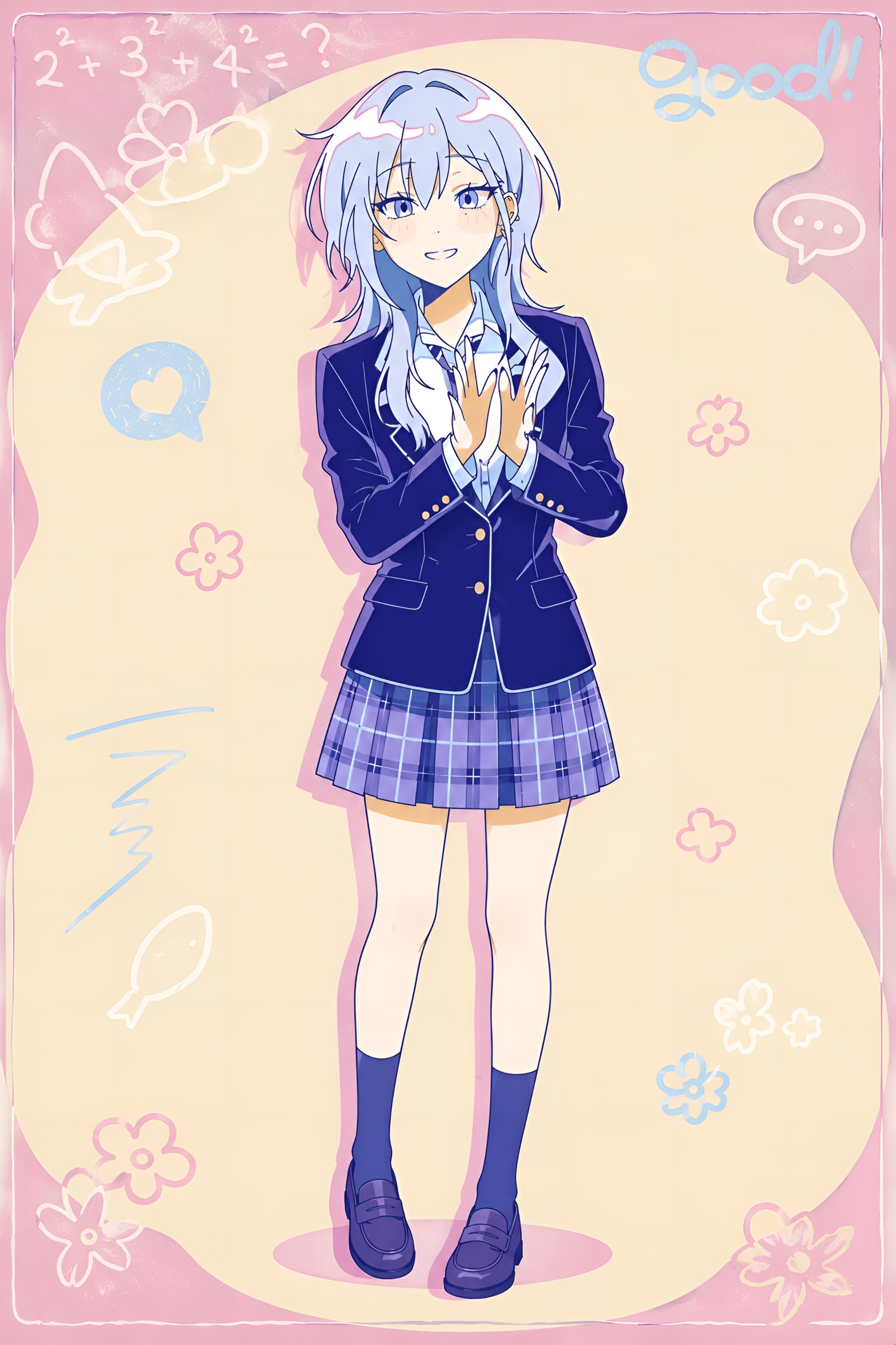 Haimiya Mio School Uniform Anime Wallpaper 4K