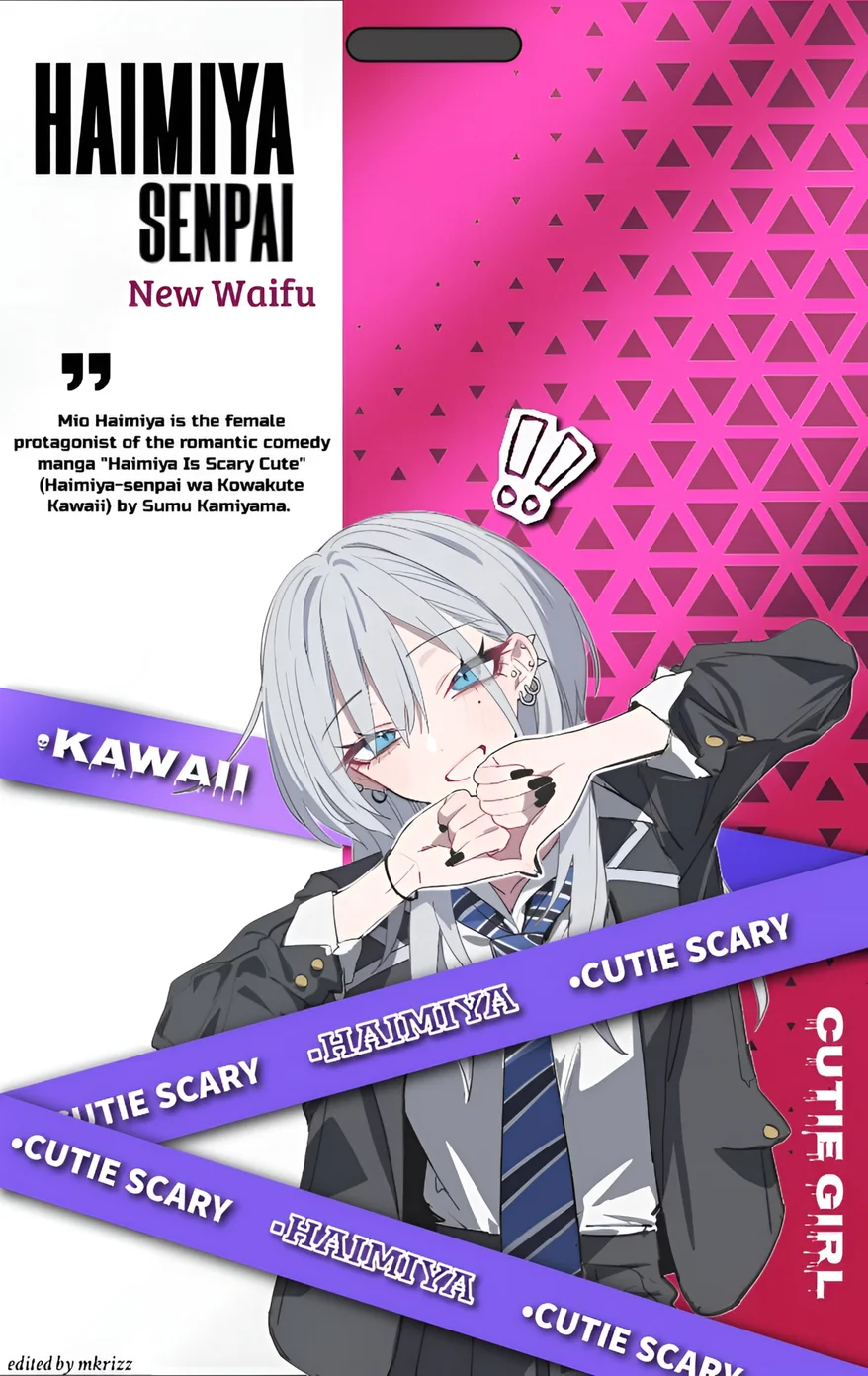 Haimiya Mio Senpai Kawaii Scary Wallpaper 4K