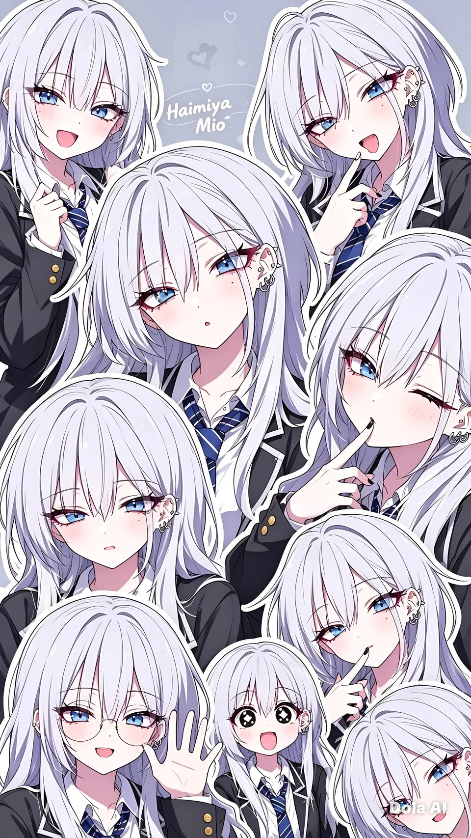 Haimiya Mio Anime Character Wallpaper Sheet