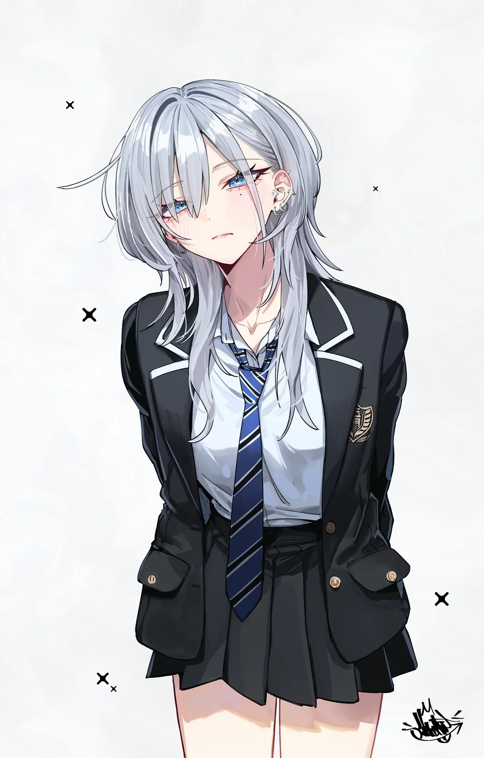 Haimiya Mio School Uniform Anime Wallpaper