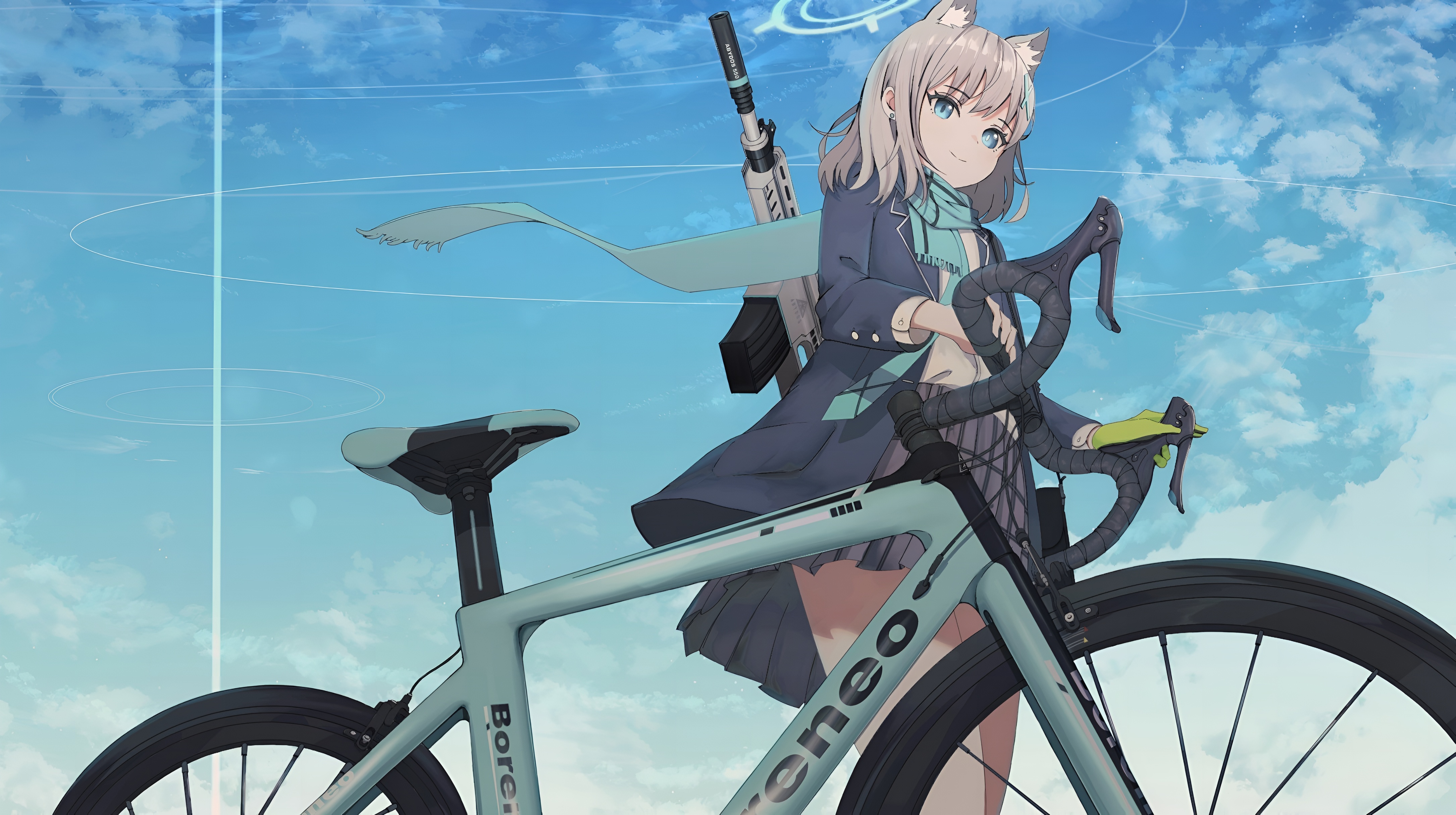 Shiroko Sunaookami Blue Archive 4K Wallpaper