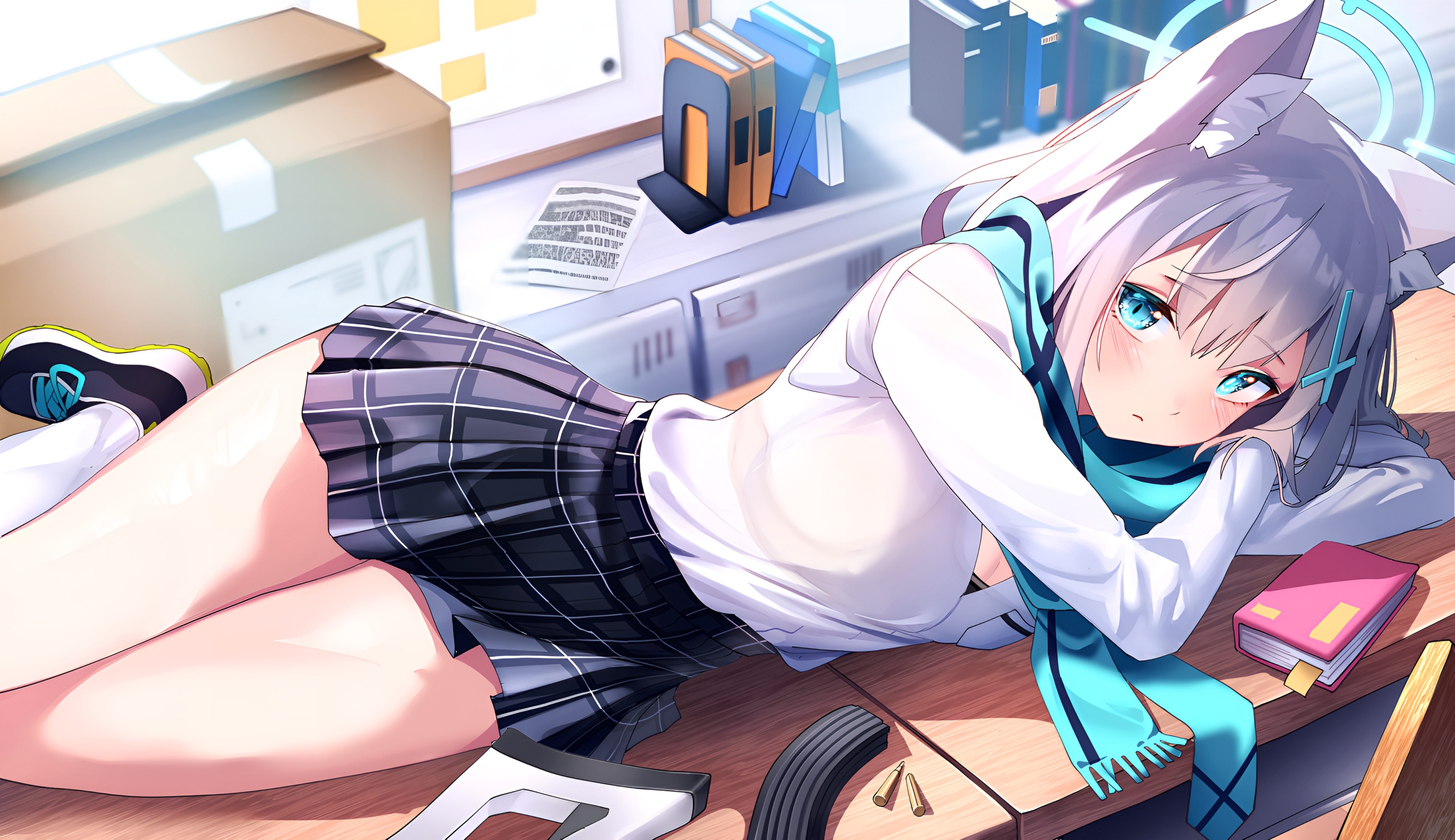 Shiroko Sunaookami Blue Archive 4K Wallpaper