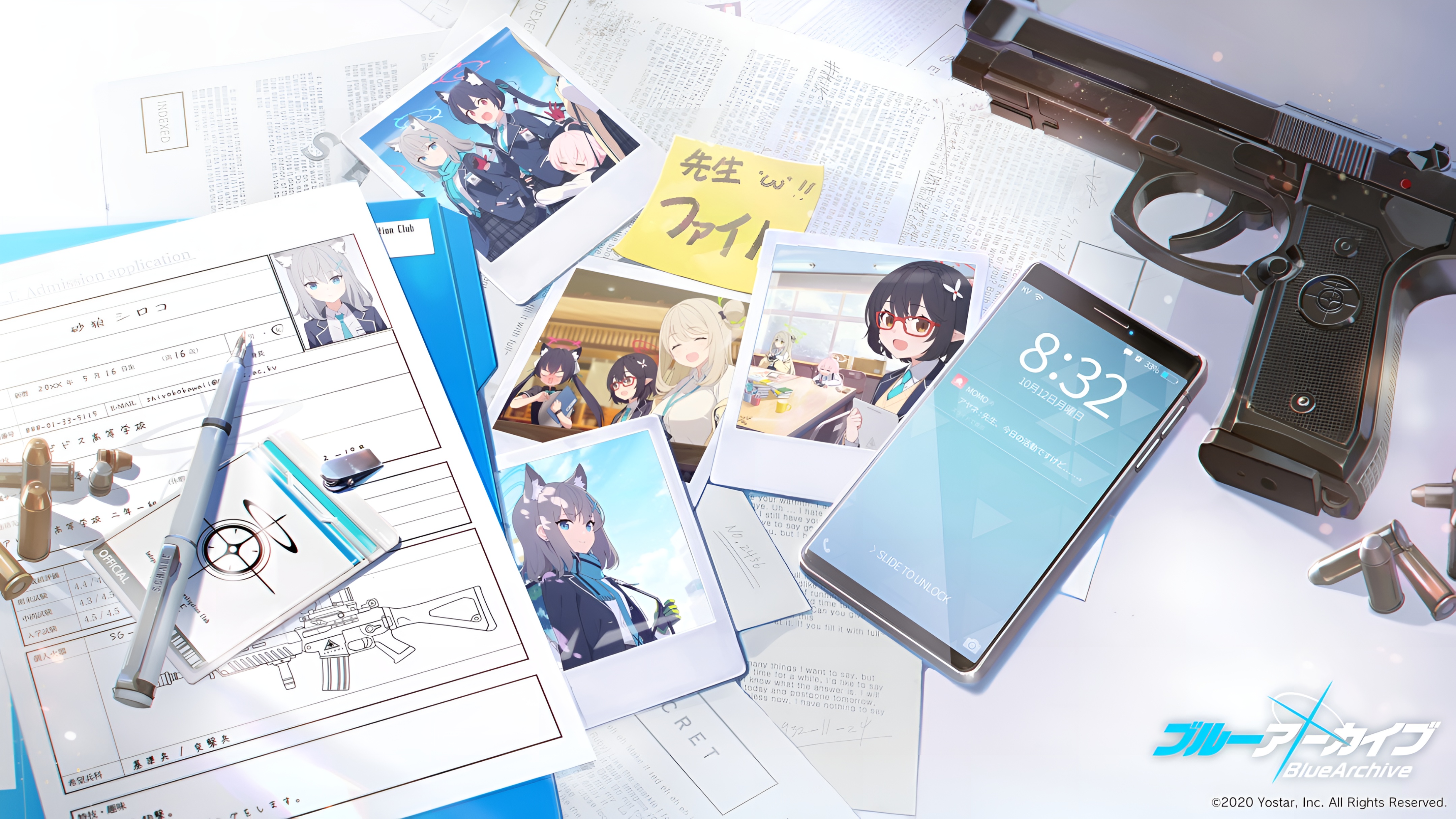 Blue Archive Shiroko Sunaookami 4K Wallpaper
