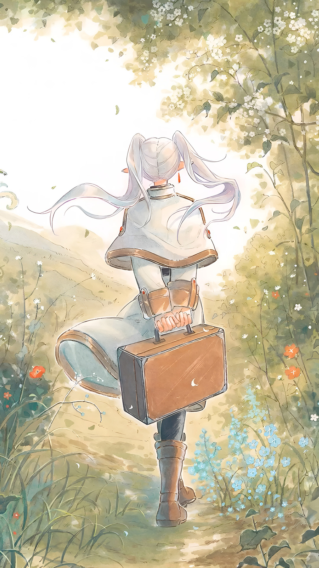 Frieren Frühlingsweg Mobile Wallpaper 4K