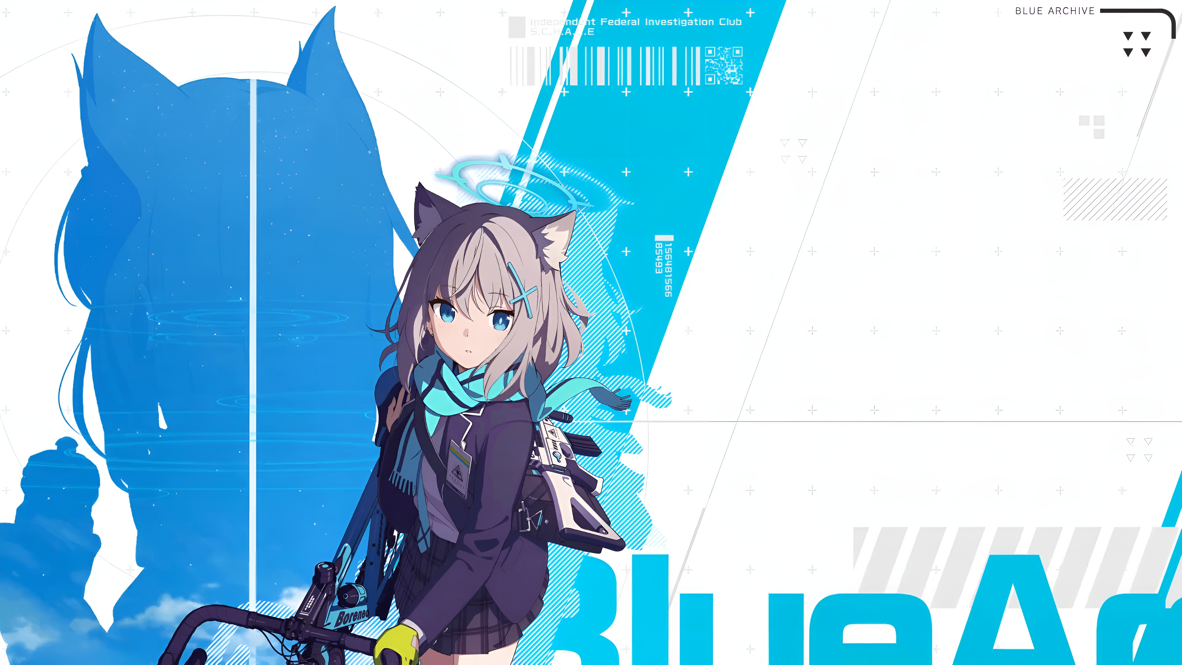 Shiroko Sunaookami Blue Archive 4K Wallpaper