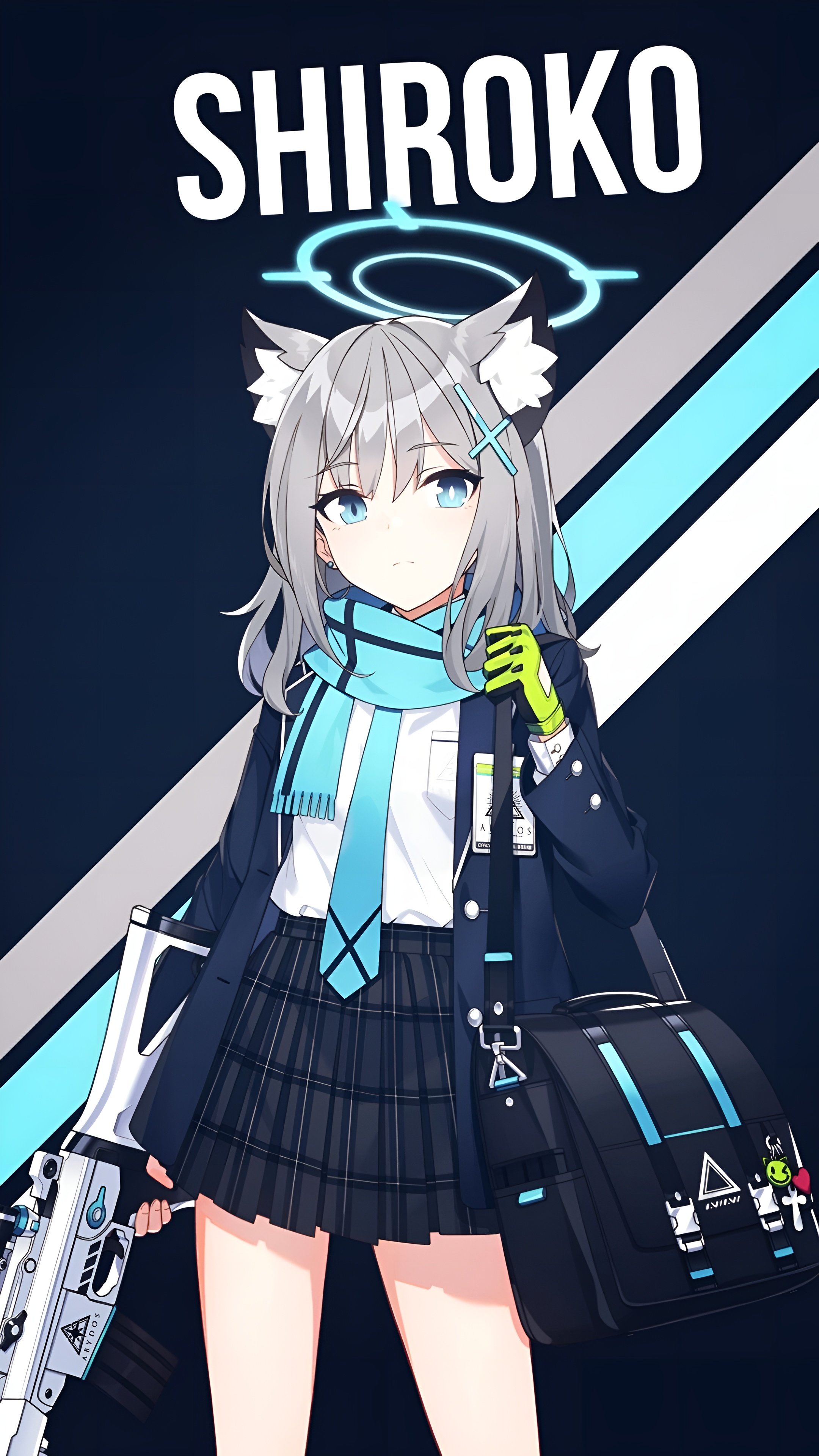 Shiroko Sunaookami Blue Archive 4K Wallpaper