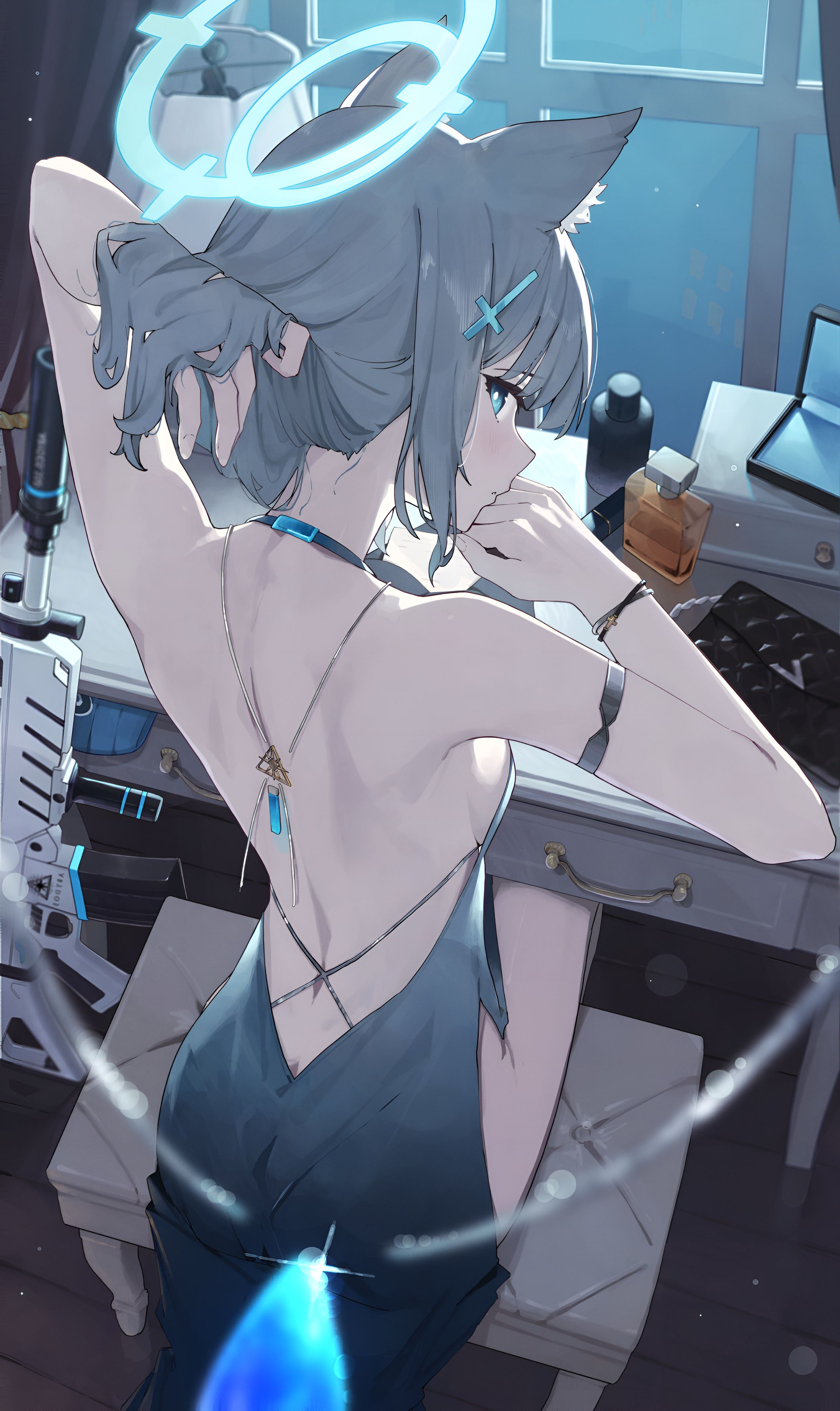 Shiroko Sunaookami Blue Archive 4K Wallpaper