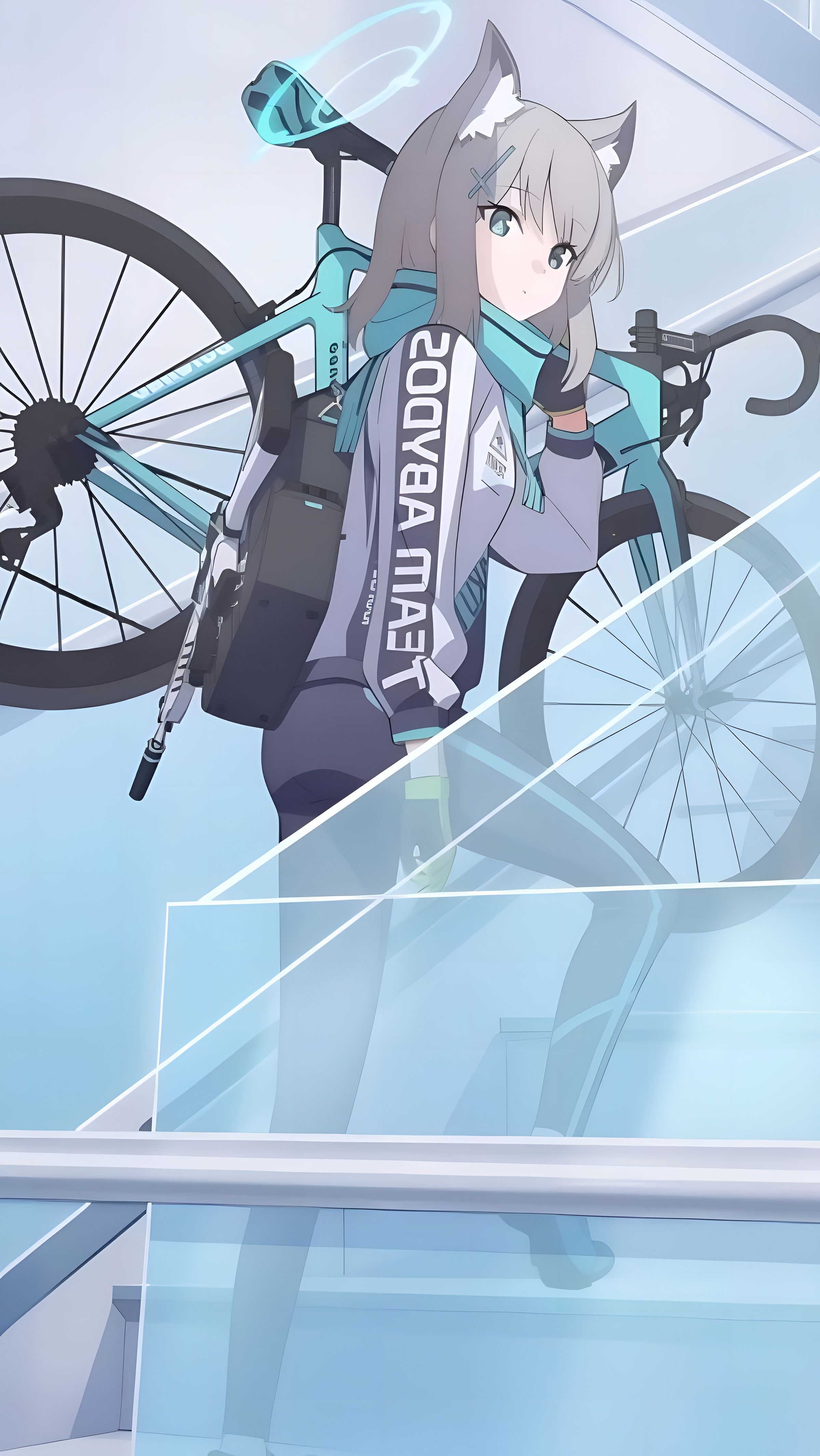 Shiroko Sunaookami Cycling Team Abydos 4K Wallpaper