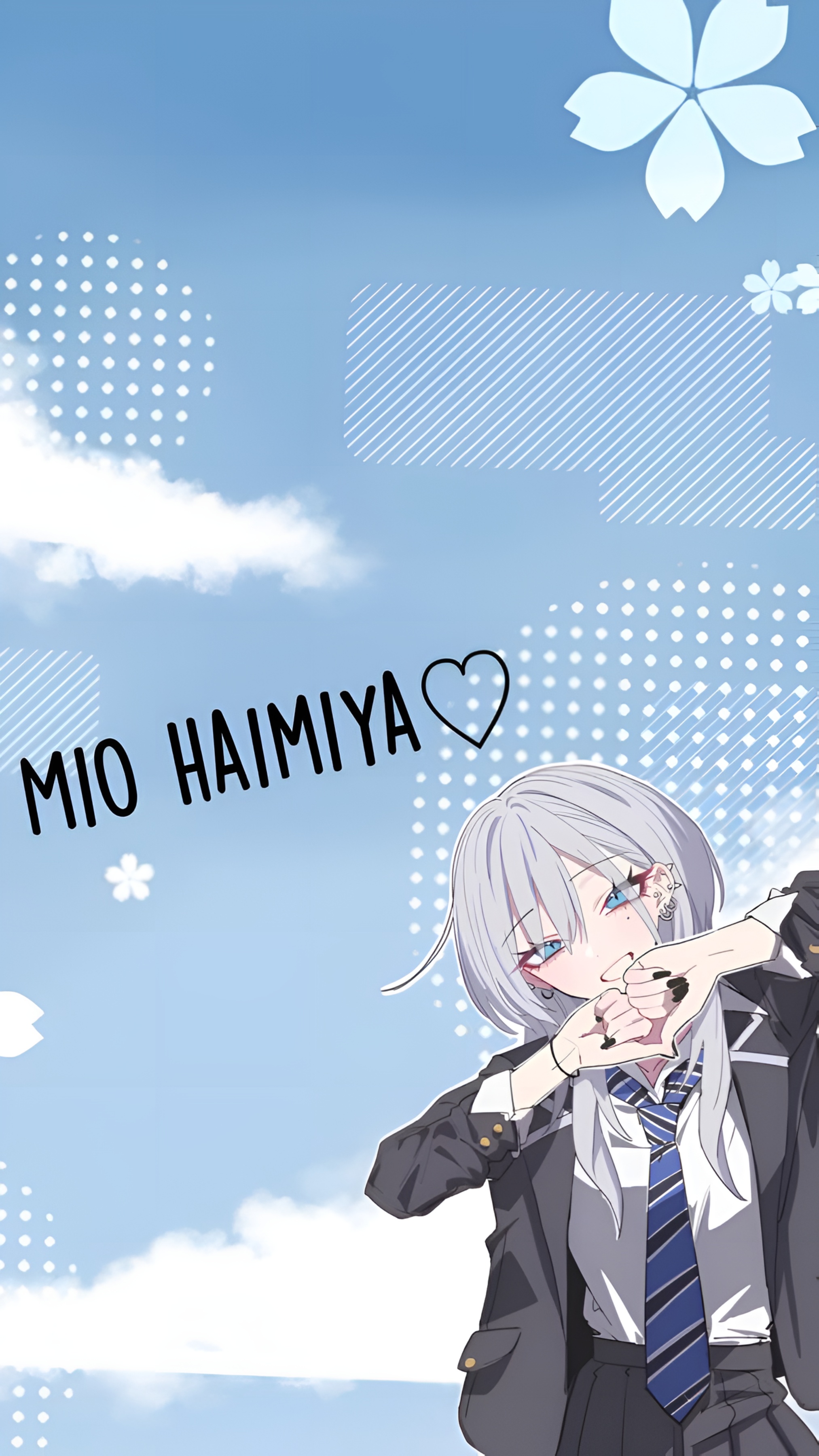 Mio Haimiya Anime Character 4K Wallpaper