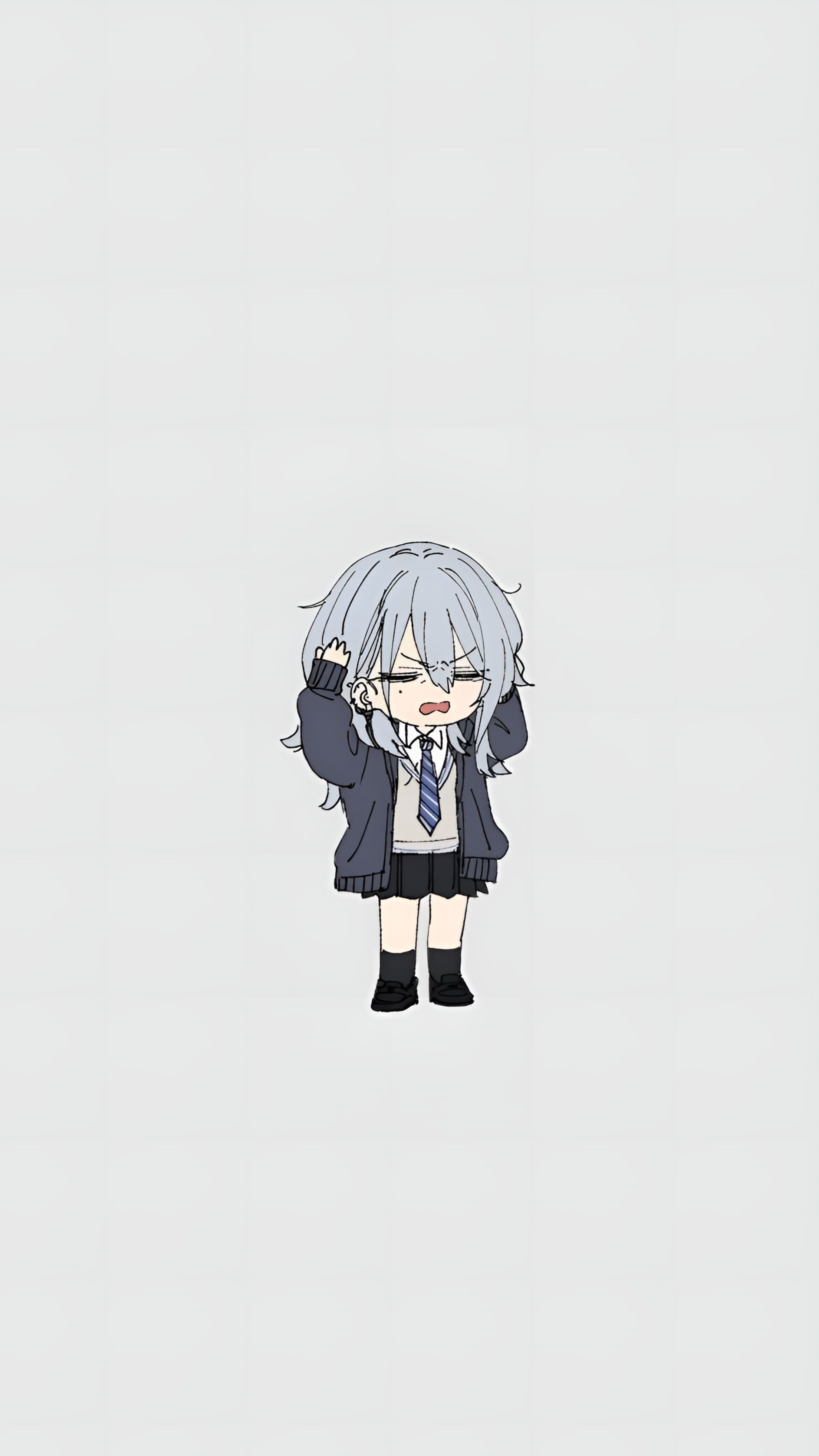 Haimiya Mio Chibi School Uniform Wallpaper