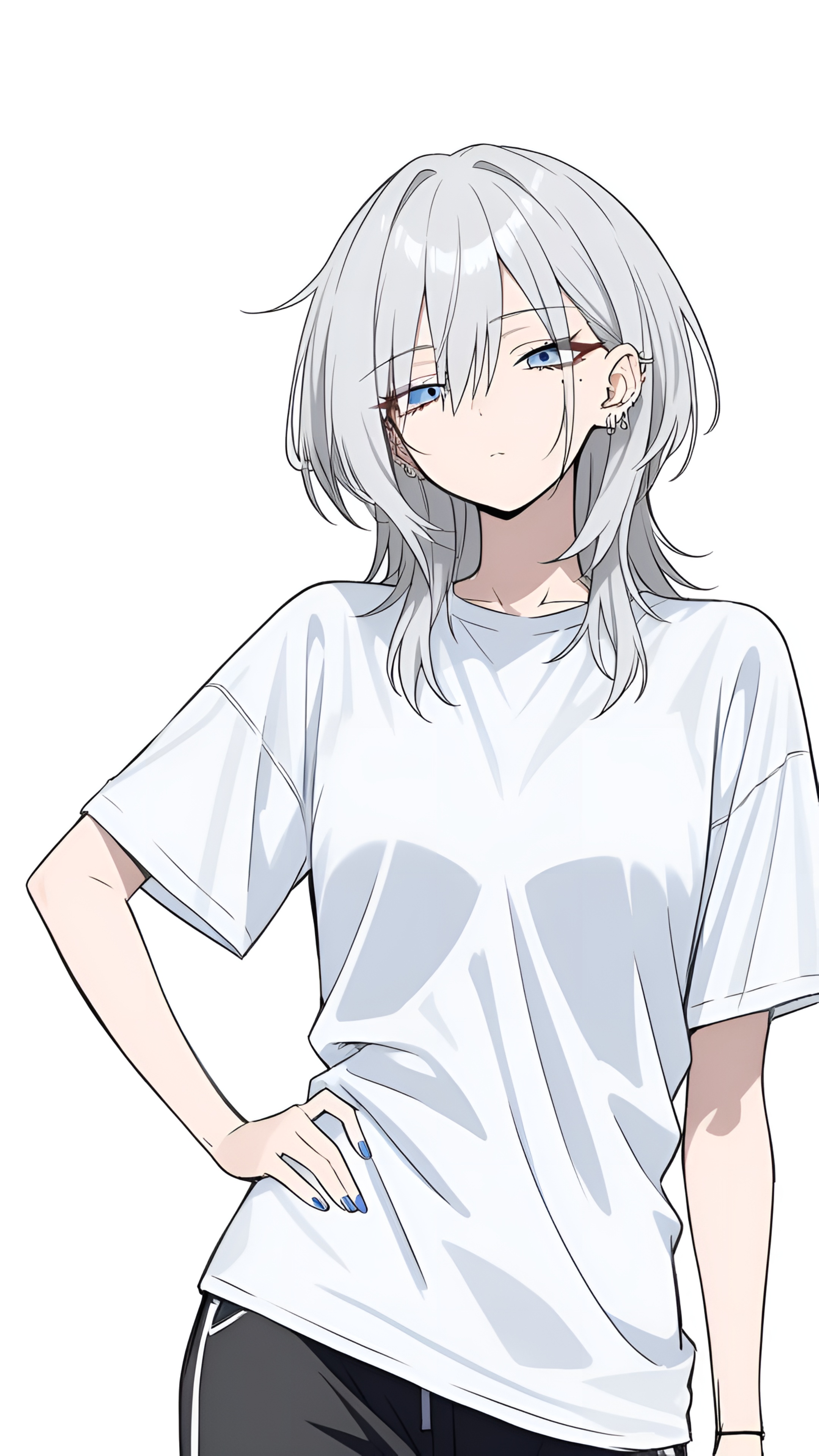 Haimiya Mio Anime Girl White Shirt Wallpaper