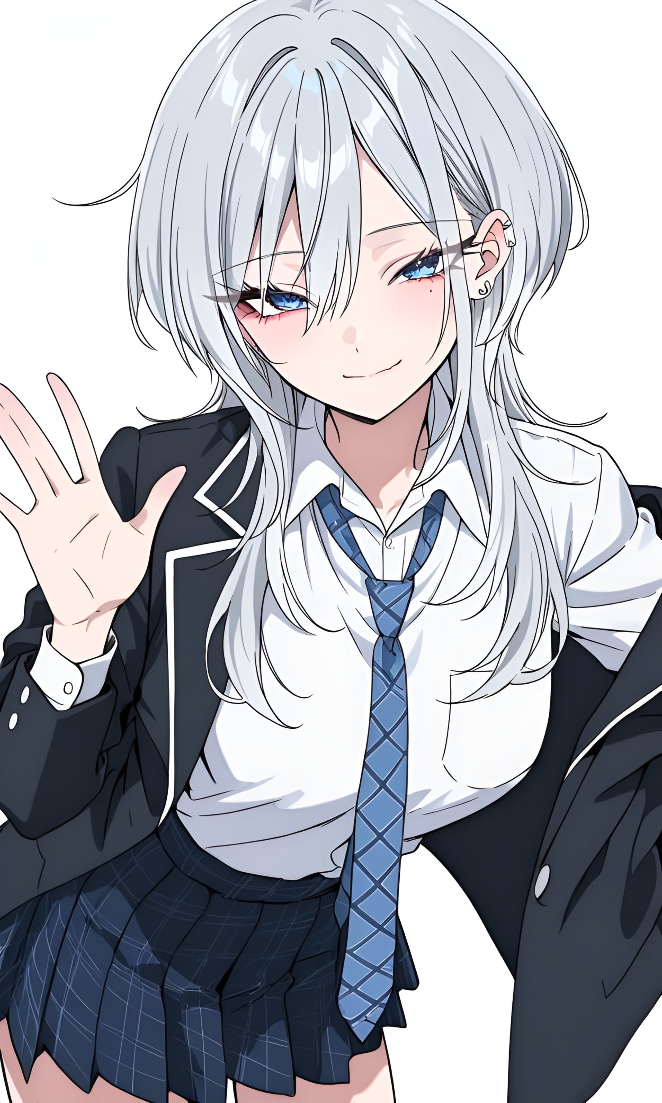 Haimiya Mio Anime School Girl 4K Wallpaper