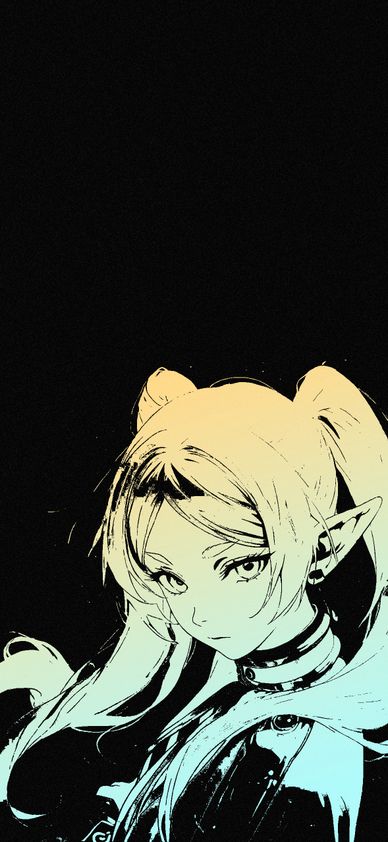 Frieren Minimalistic Mobile Wallpaper 4K