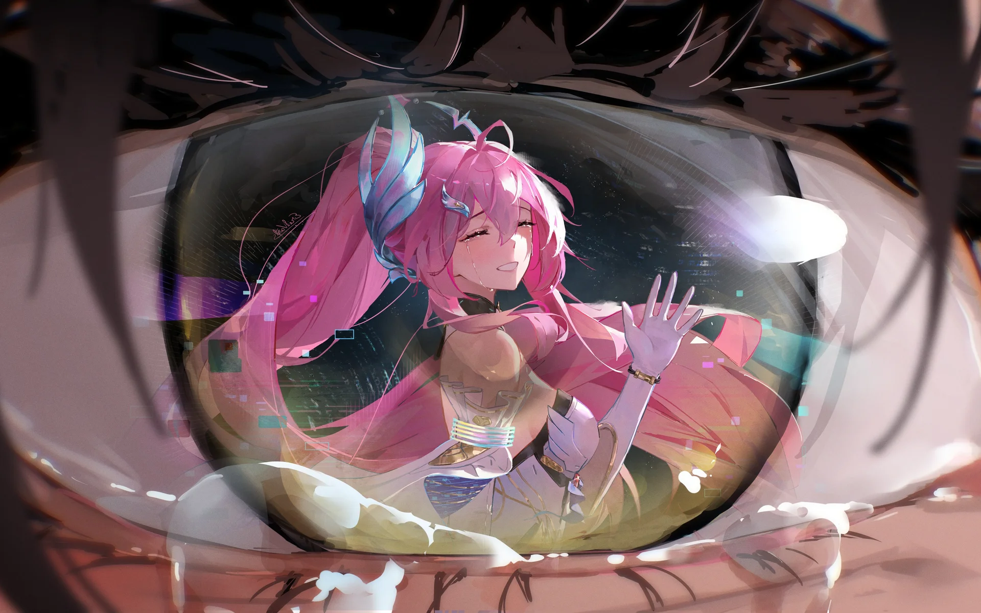 Aemeath Wuthering Waves Eye Reflection 4K Wallpaper