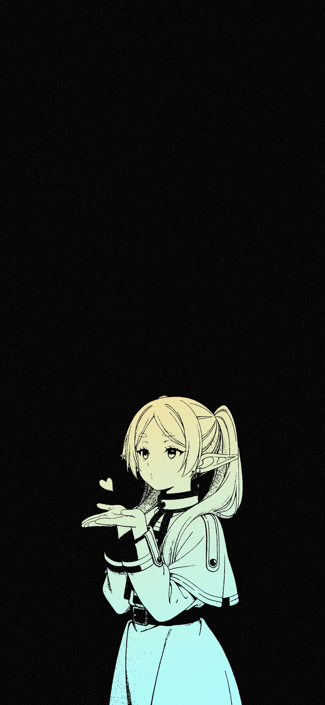Frieren Minimalist Mobile Wallpaper - 4K