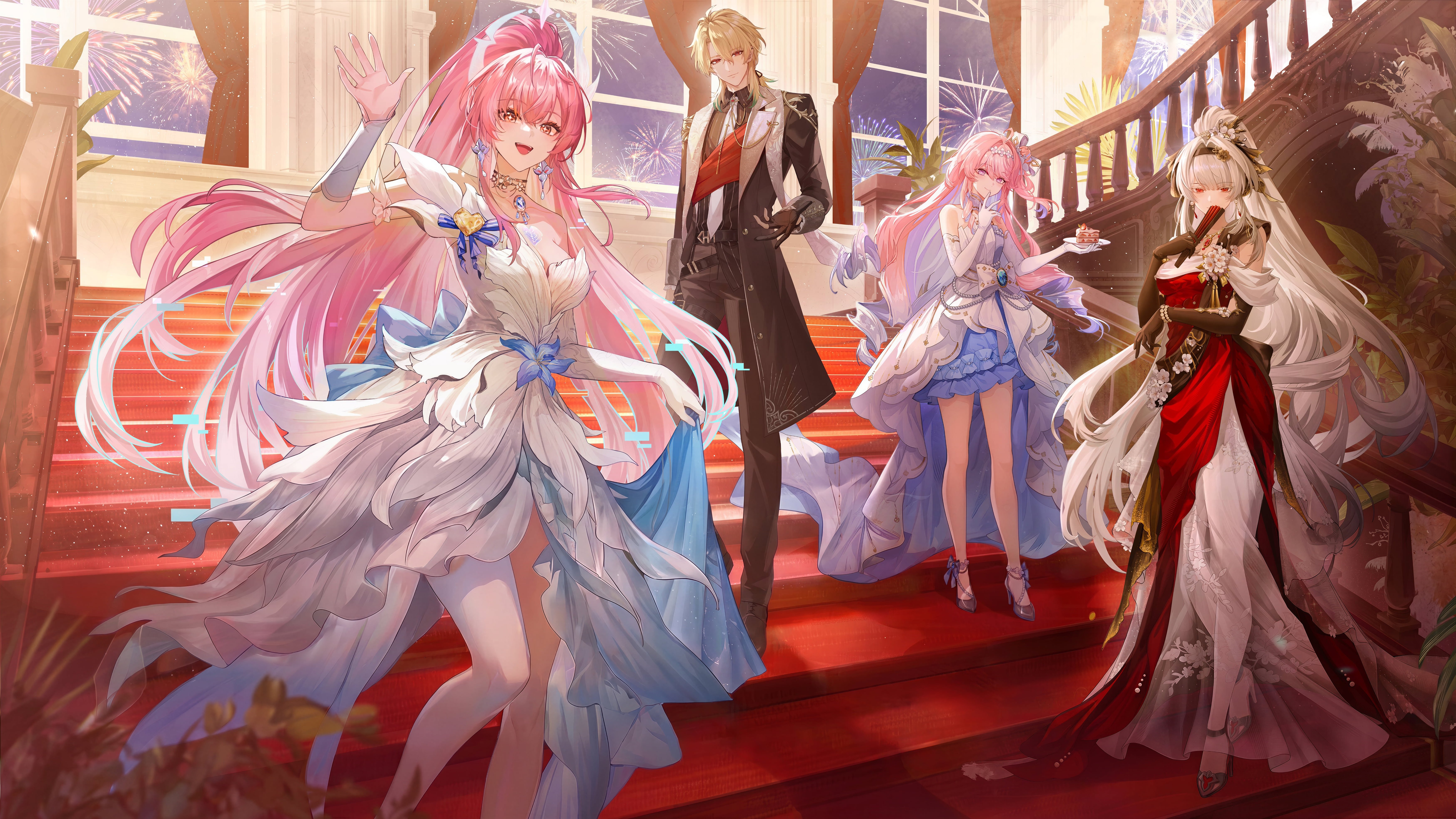 Wuthering Waves New Year Gala Wallpaper – Aemeath, Denia, Hiyuki & Luuk Herssen 4K