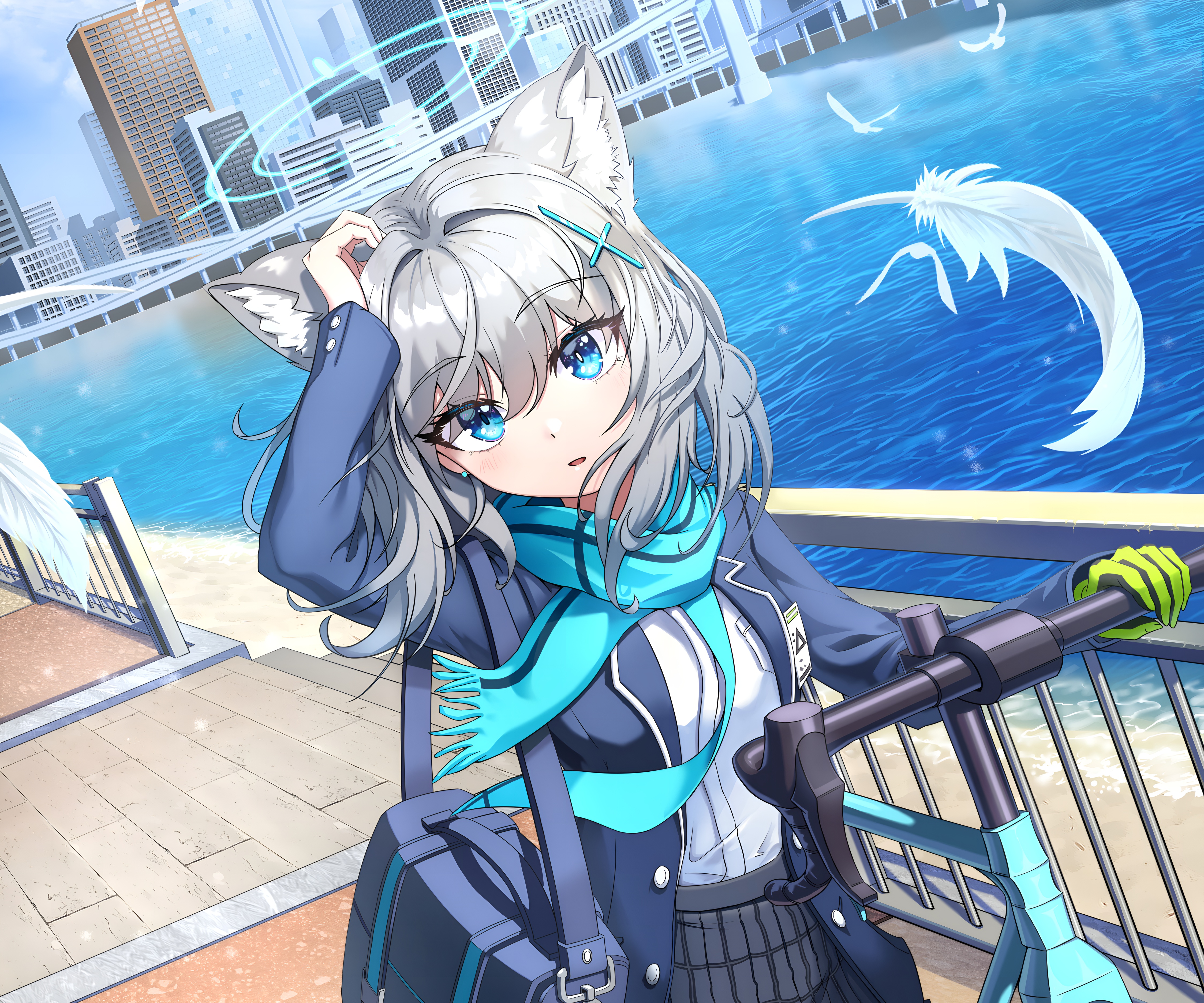 Shiroko Sunaookami Blue Archive 4K Wallpaper