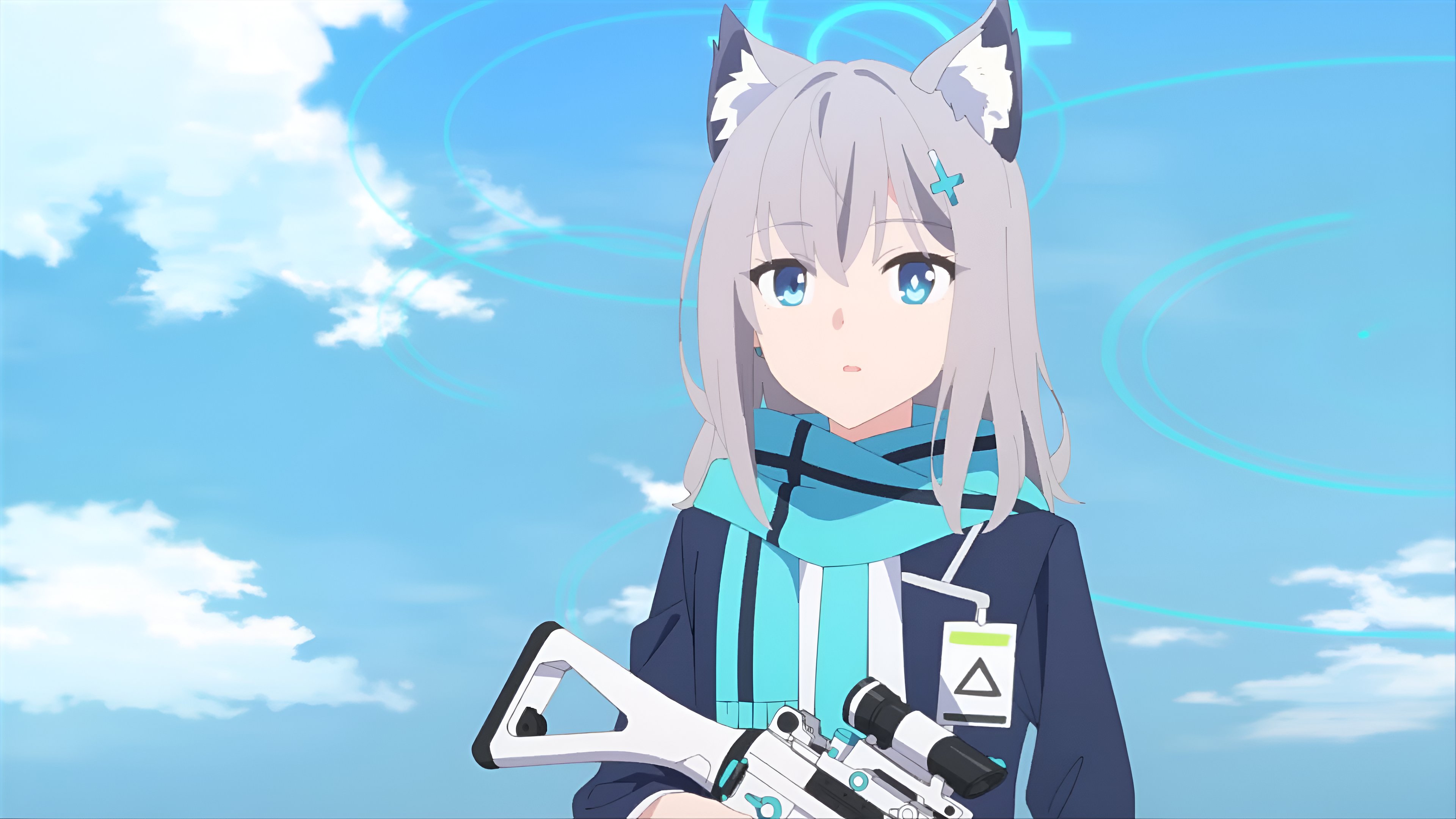 Shiroko Sunaookami Blue Archive 4K Wallpaper