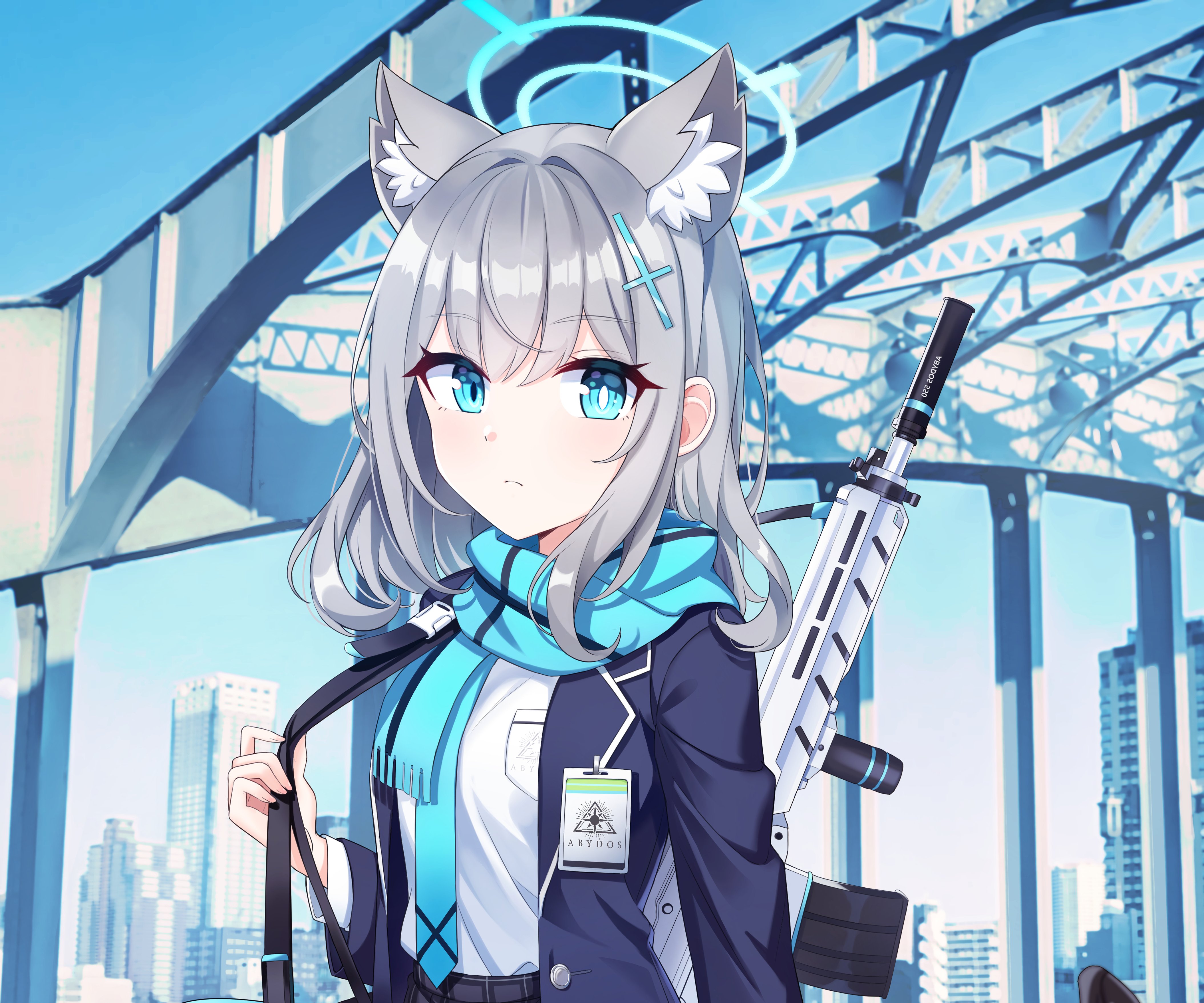 Shiroko Sunaookami Blue Archive 4K Wallpaper