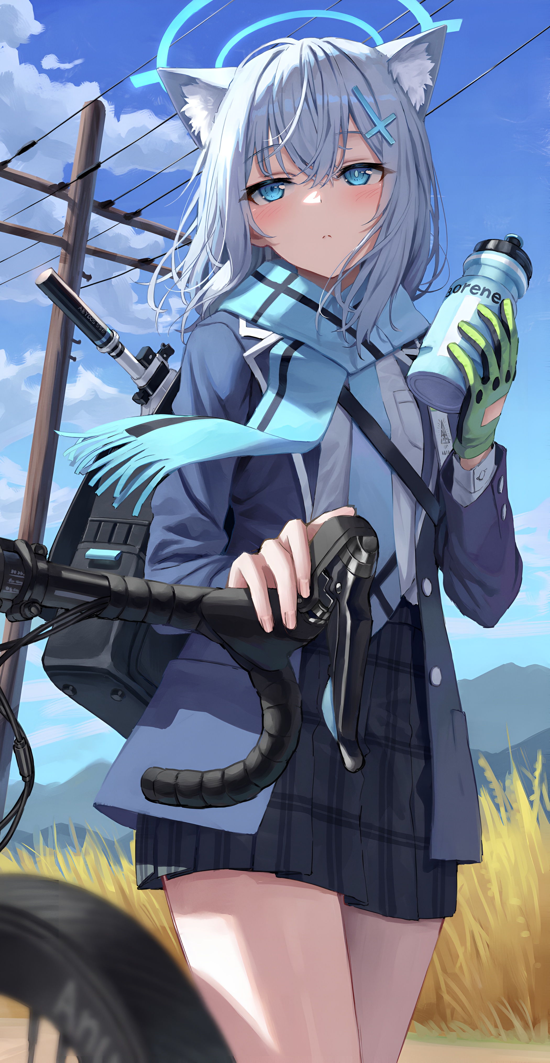 Shiroko Sunaookami Blue Archive 4K Wallpaper