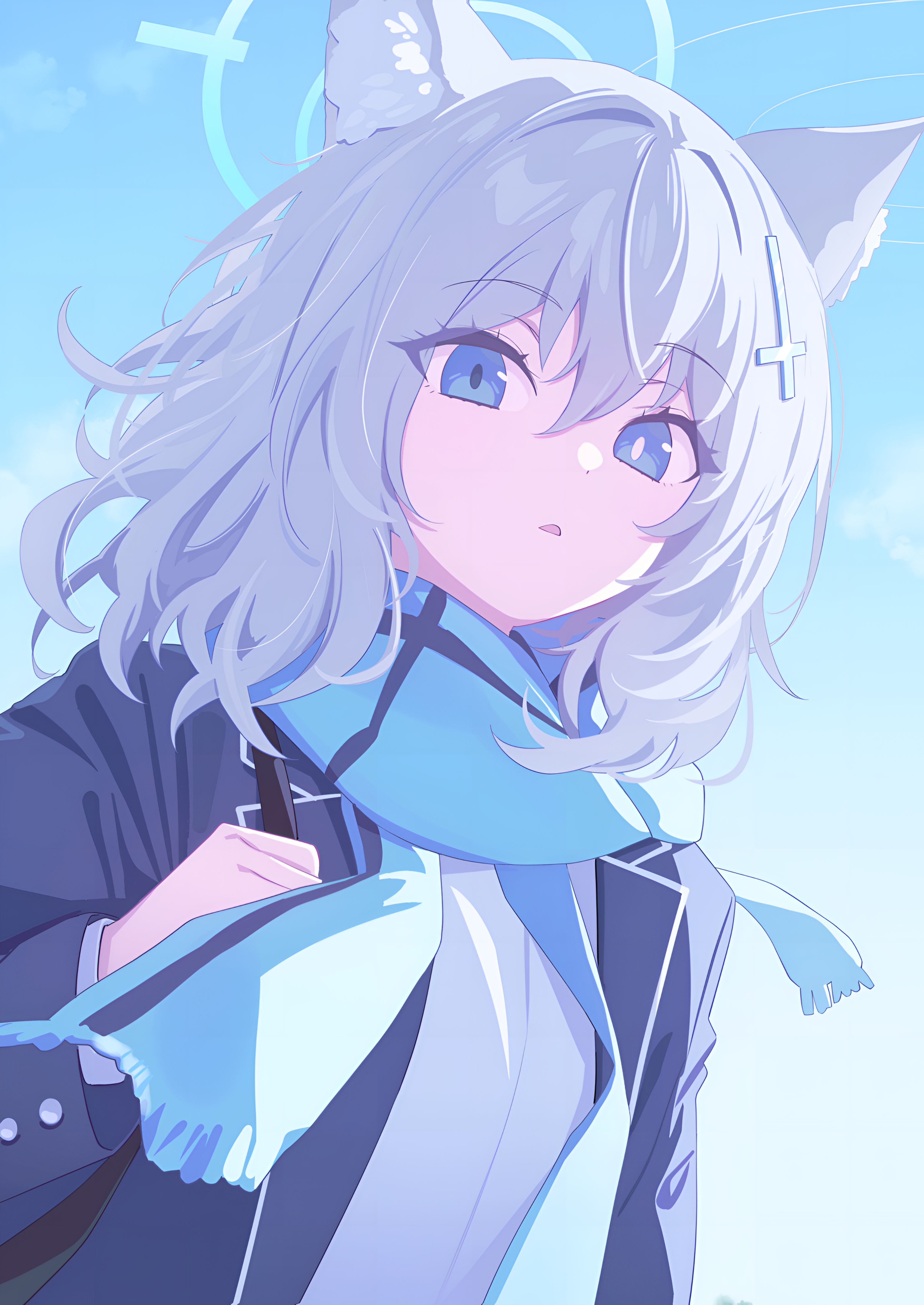 Shiroko Sunaookami Blue Archive 4K Wallpaper