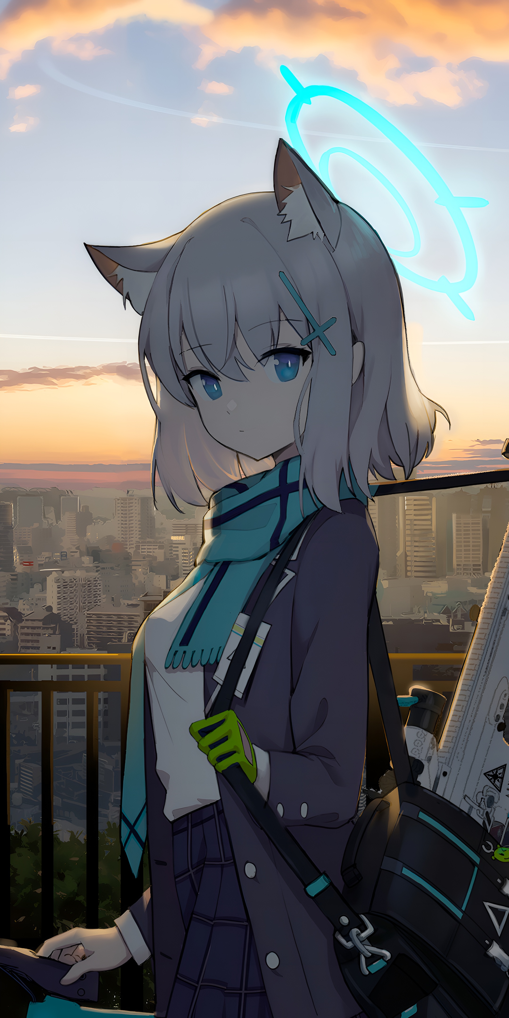 Shiroko Sunaookami Blue Archive 4K Wallpaper