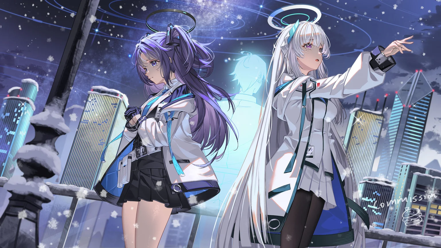 Blue Archive Hayase Yuuka & Ushio Noa 4K Wallpaper