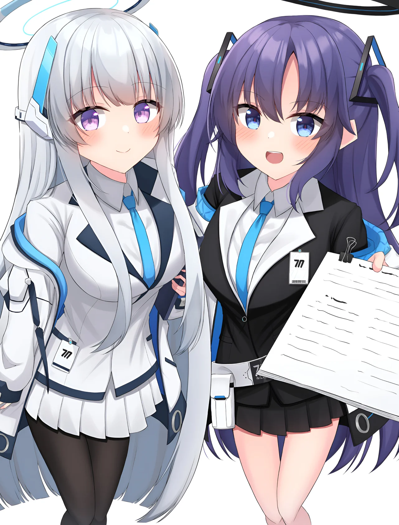 Hayase Yuuka & Ushio Noa 4K Wallpaper Blue Archive