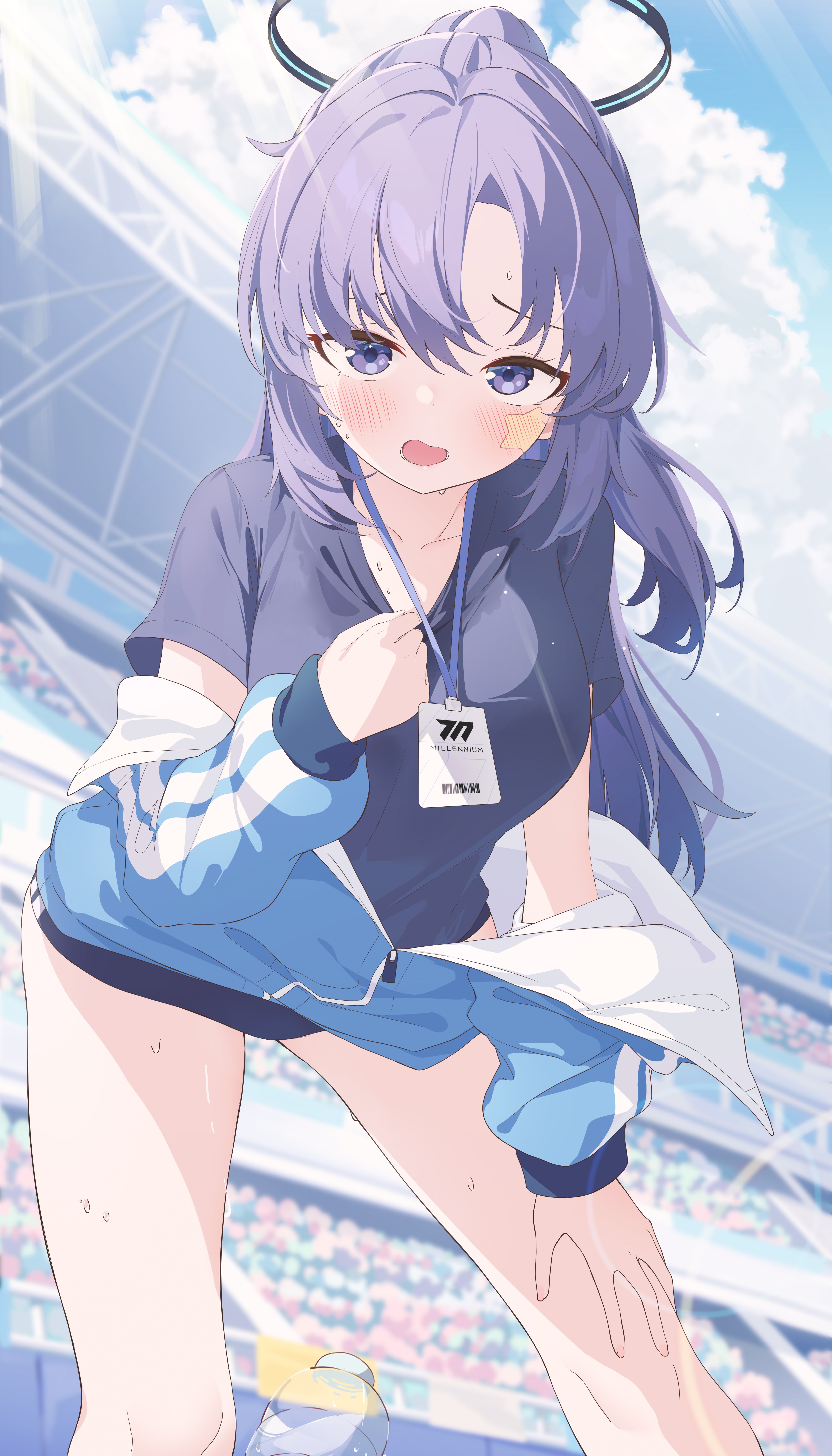 Hayase Yuuka Blue Archive Stadium Wallpaper