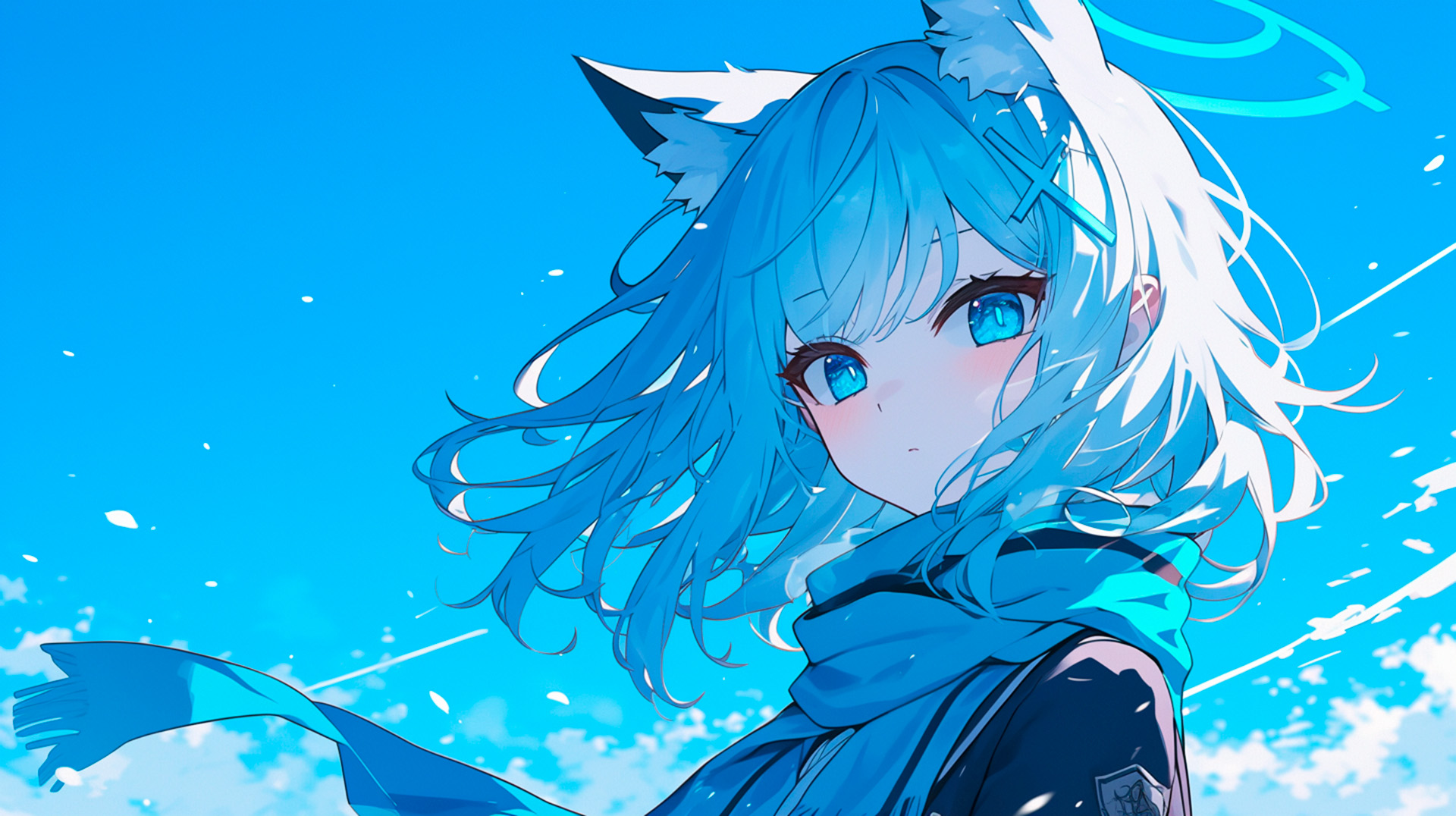 Shiroko Blue Sky Anime Wallpaper