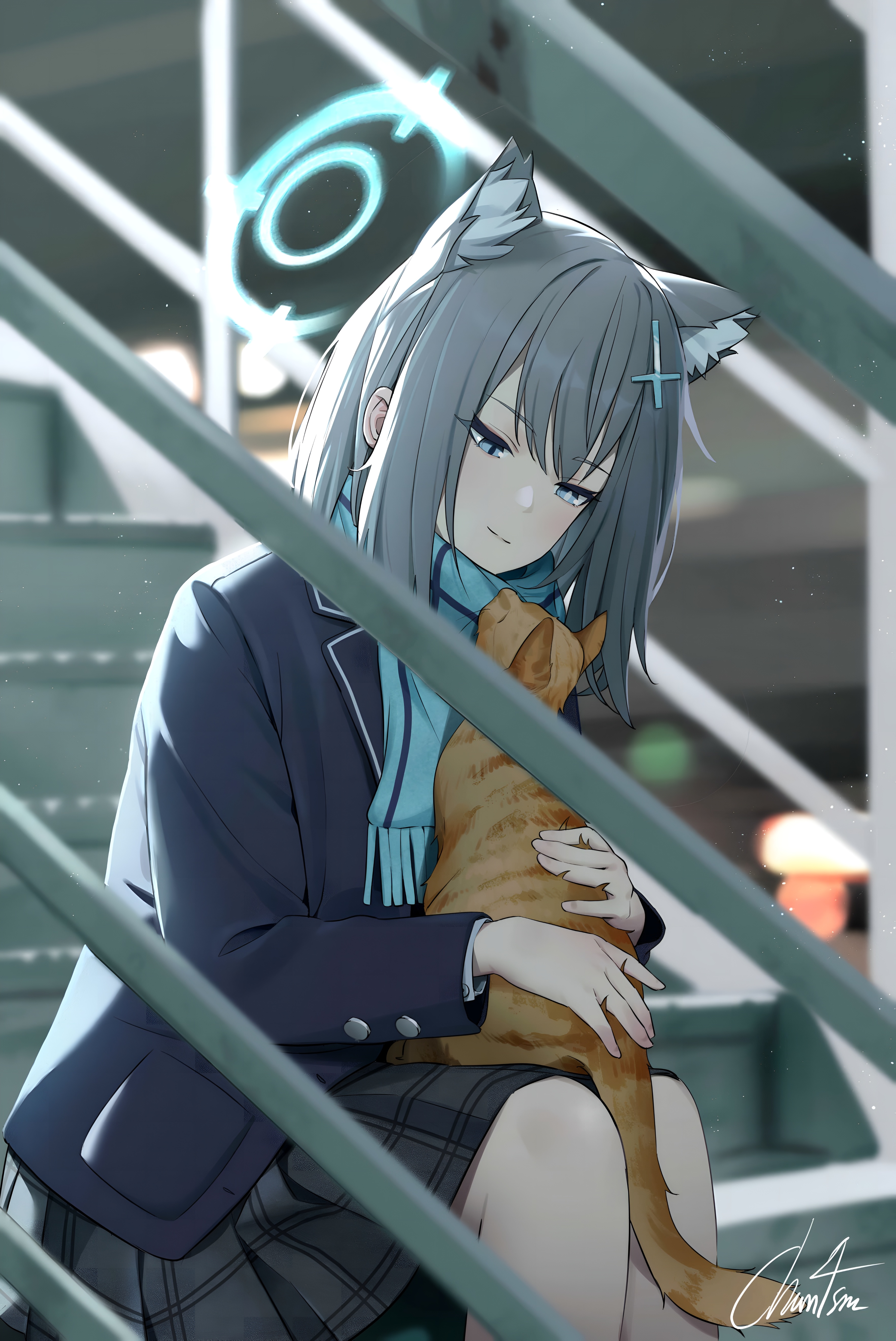 Shiroko Sunaookami Blue Archive 4K Wallpaper