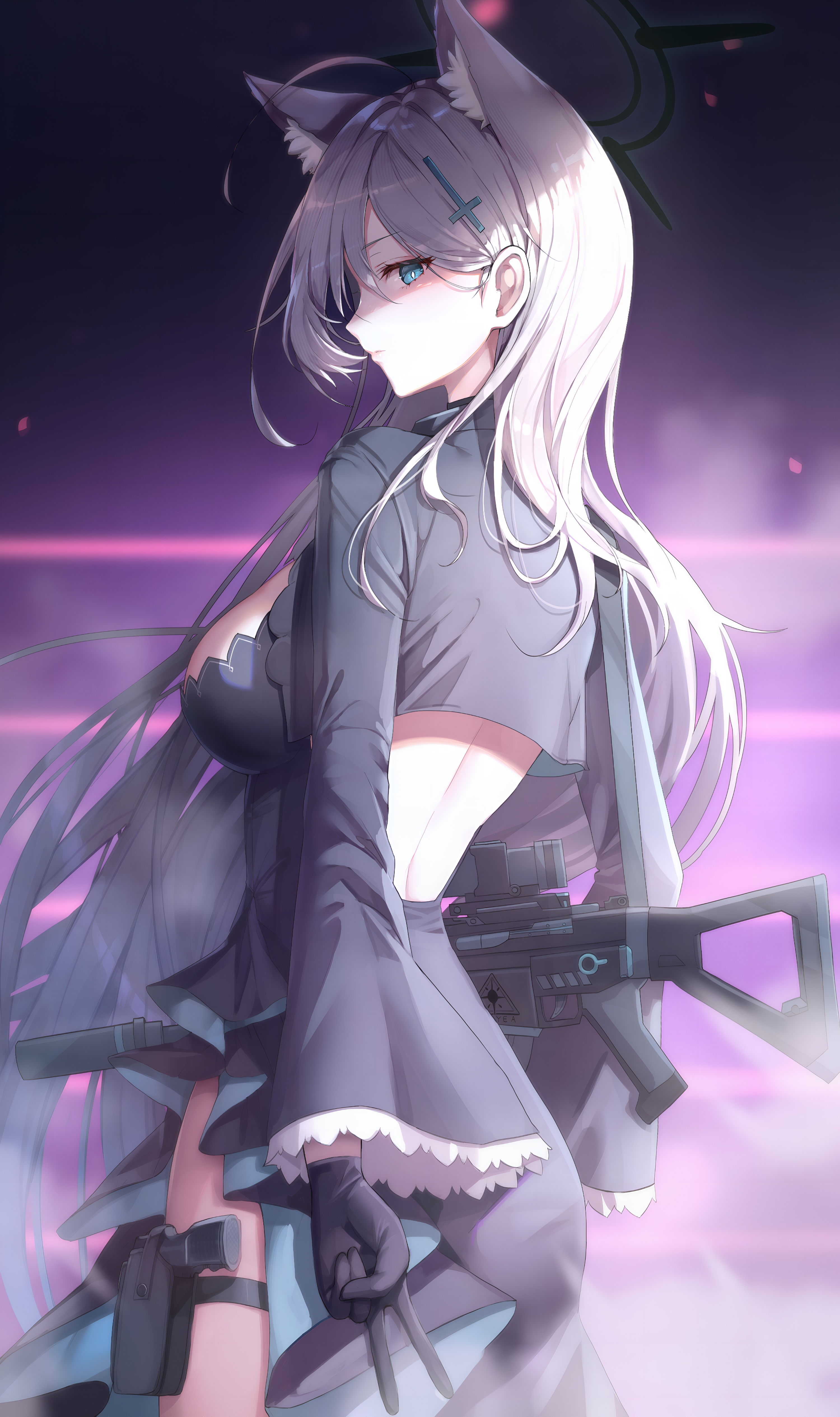 Shiroko Sunaookami Blue Archive 4K Wallpaper