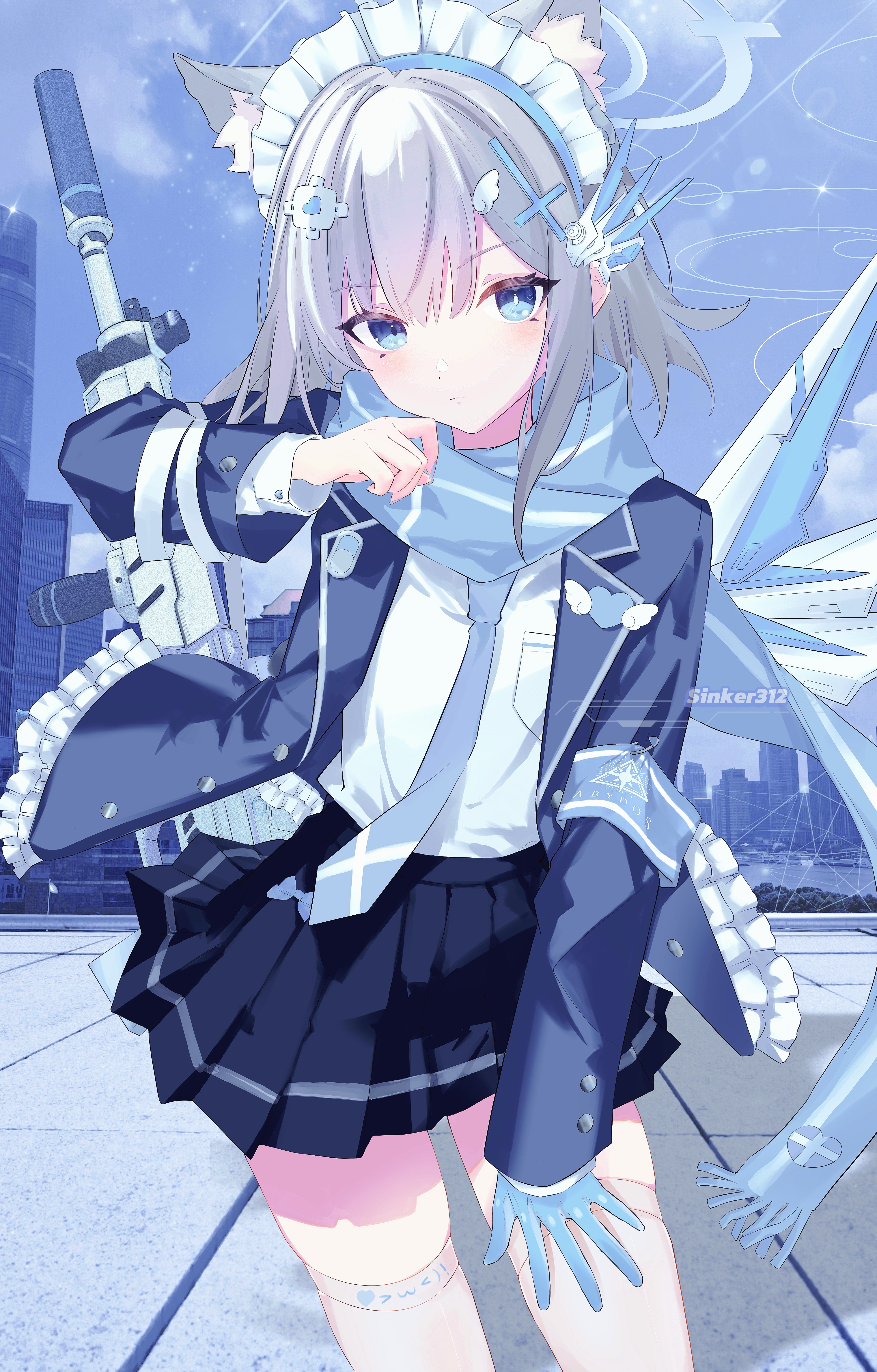 Shiroko Sunaookami Blue Archive 4K Wallpaper