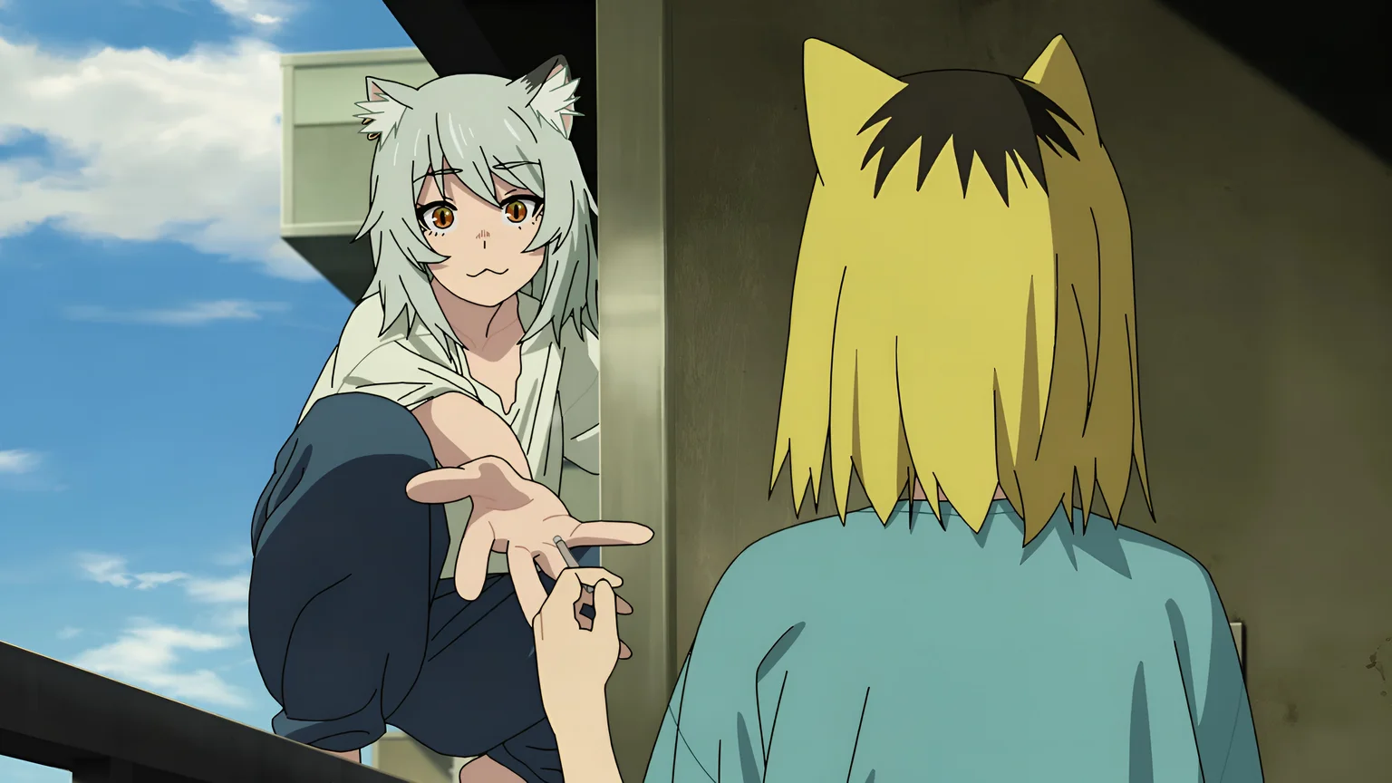 Chainsmoker Cat & Yaniko Anime Wallpaper 4K
