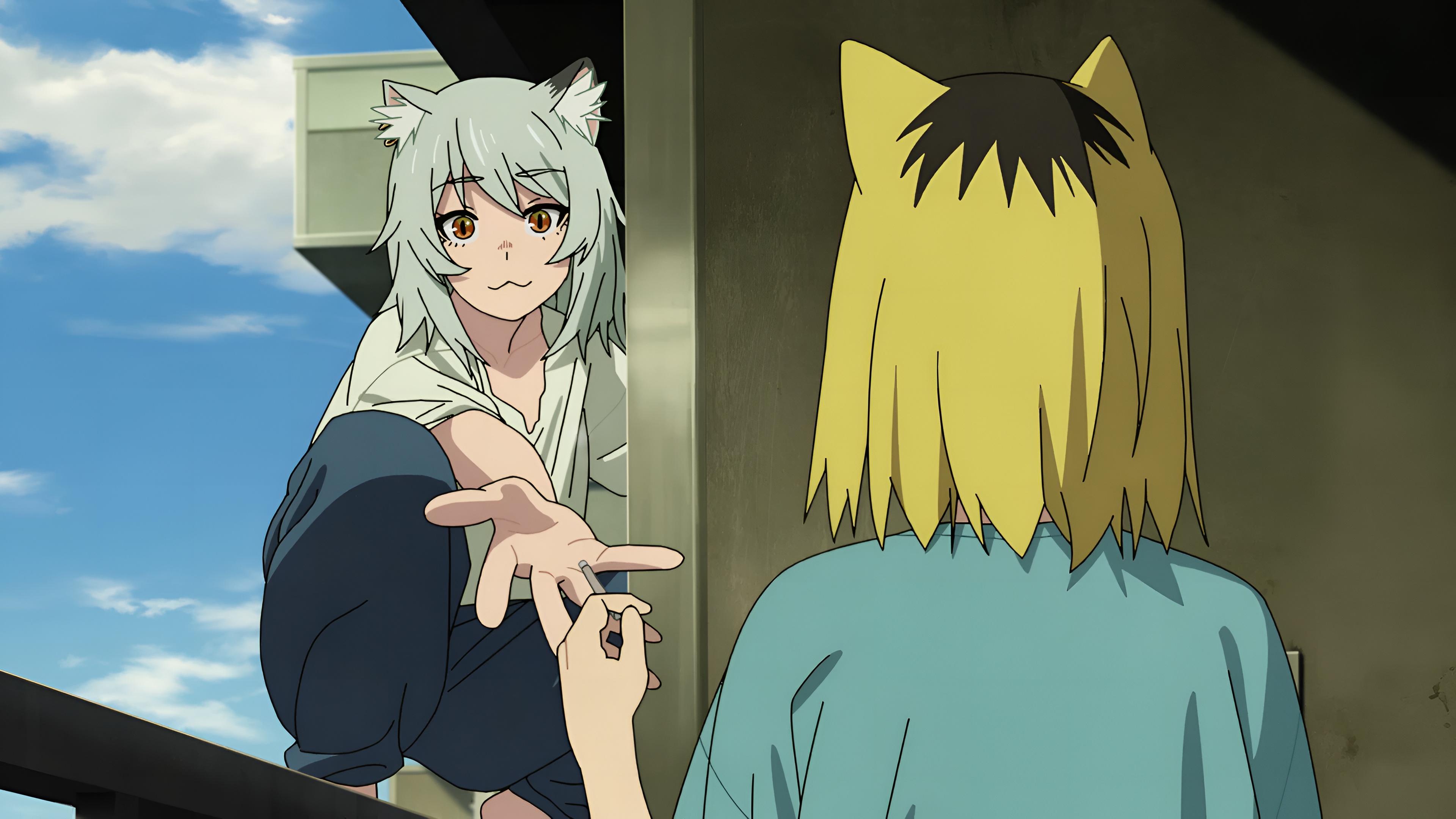 Chainsmoker Cat & Yaniko Anime Wallpaper 4K