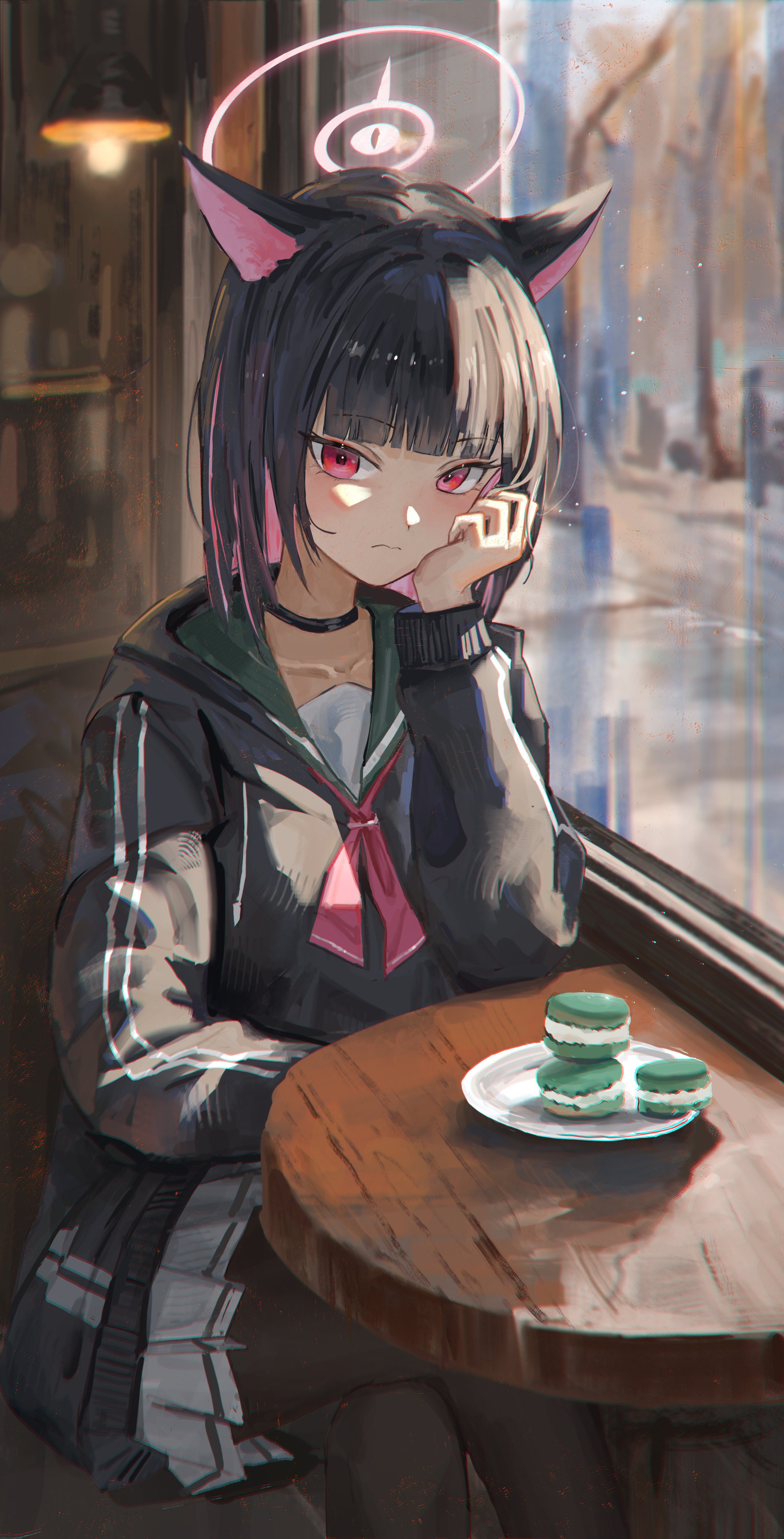 Kyouyama Kazusa Blue Archive Café Wallpaper