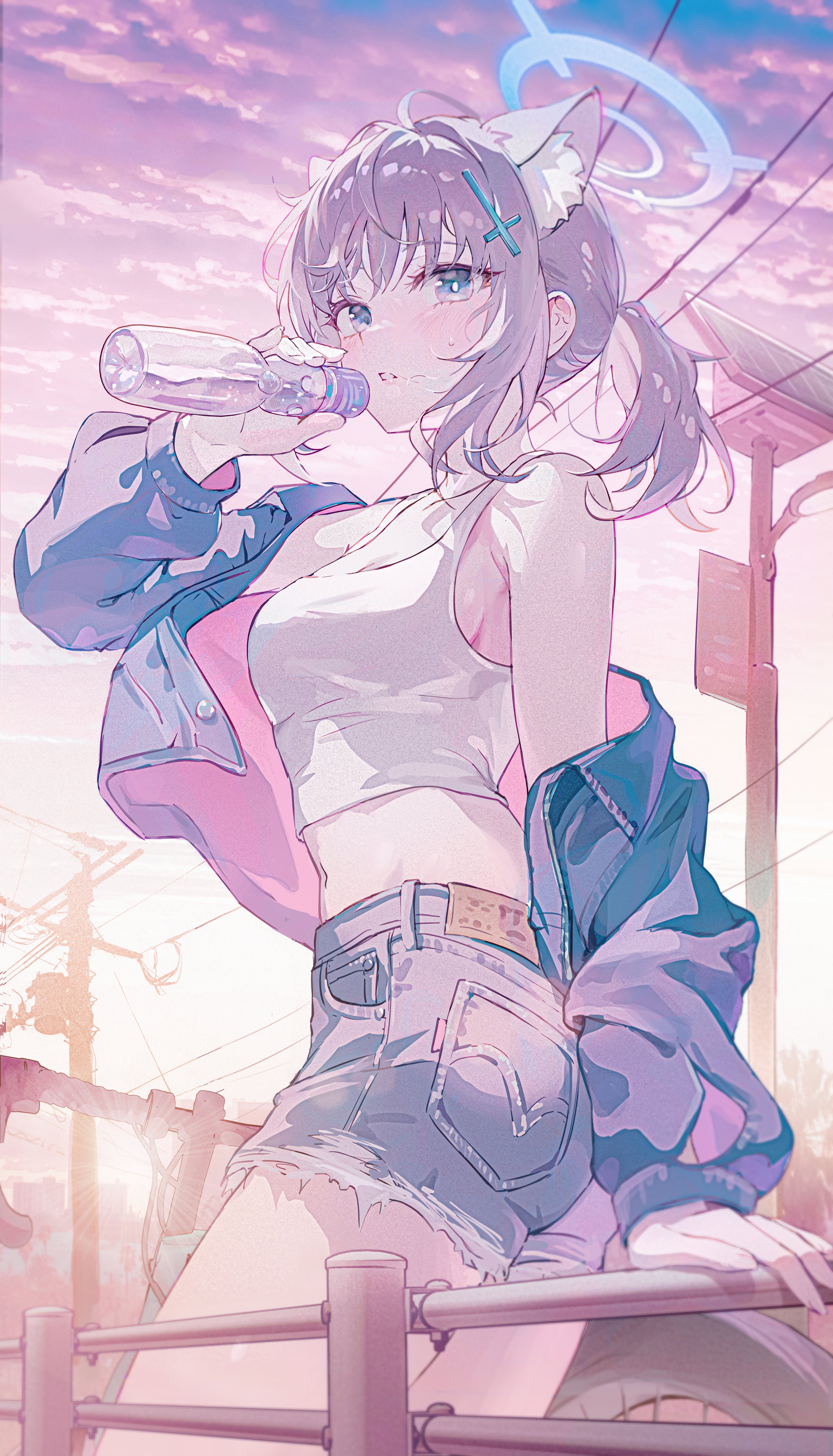 Shiroko Sunaookami Blue Archive 4K Wallpaper