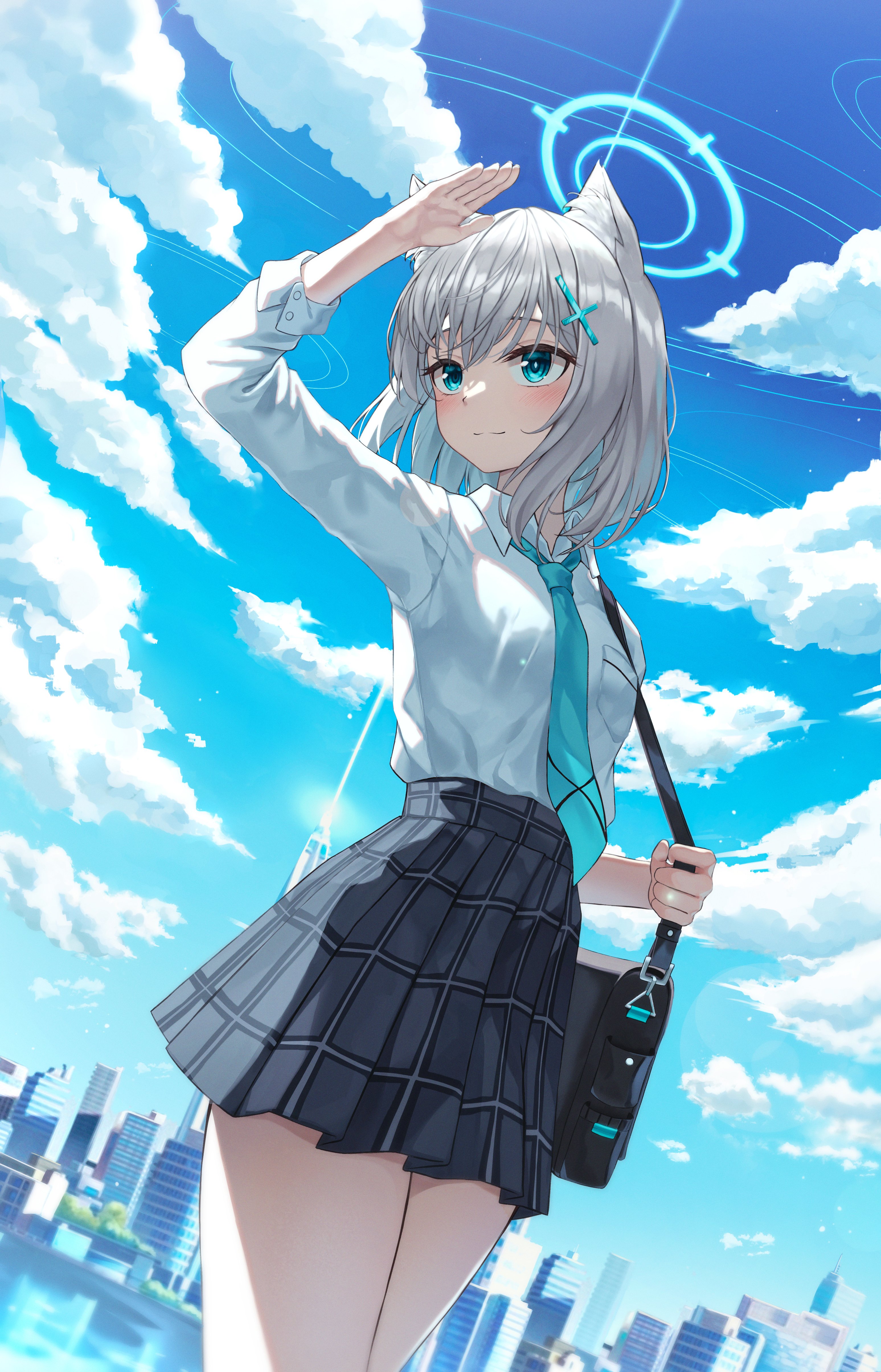 Shiroko Sunaookami Blue Archive 4K Wallpaper