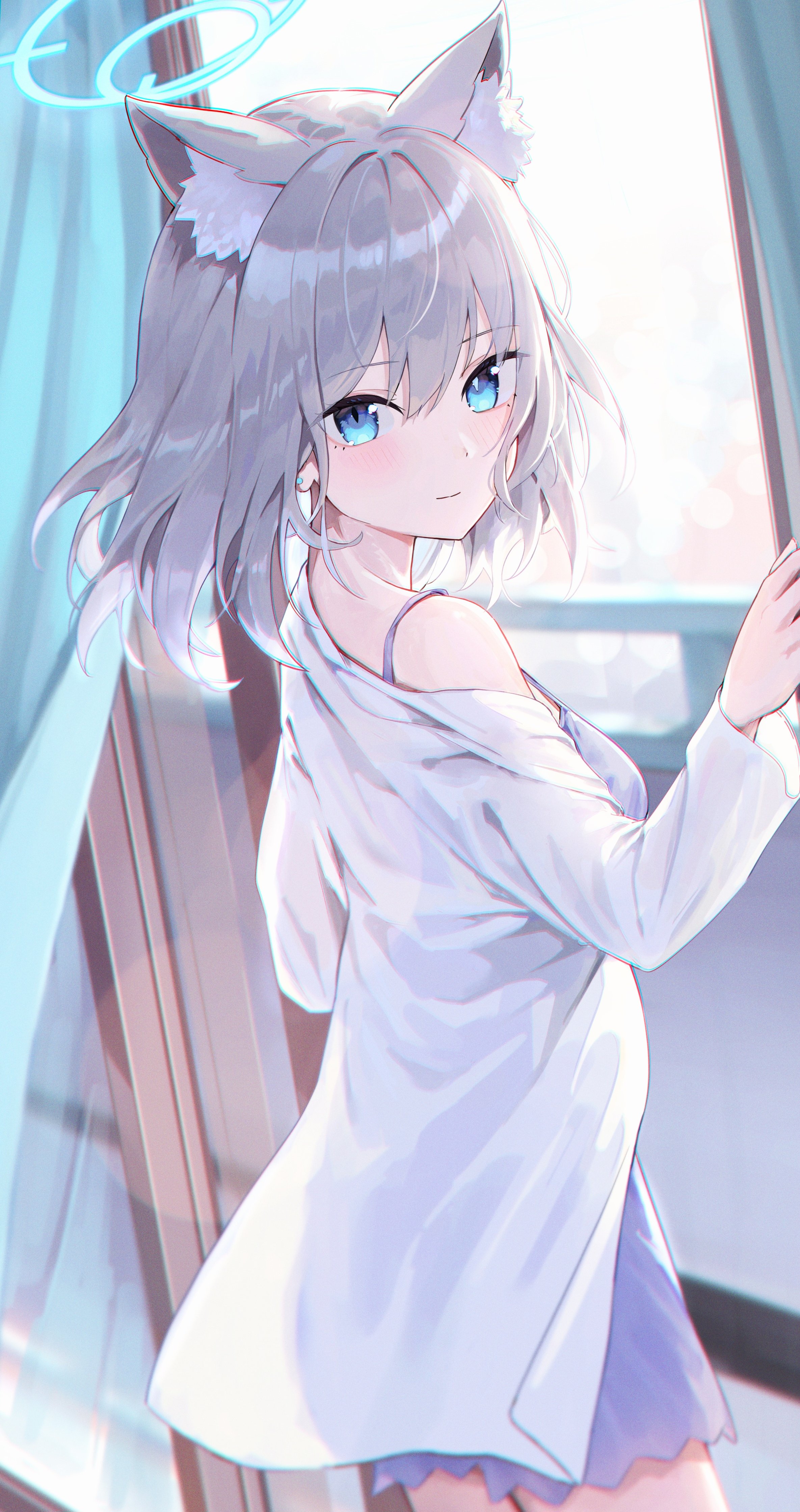 Shiroko Sunaookami 4K Anime Wallpaper Blue Archive