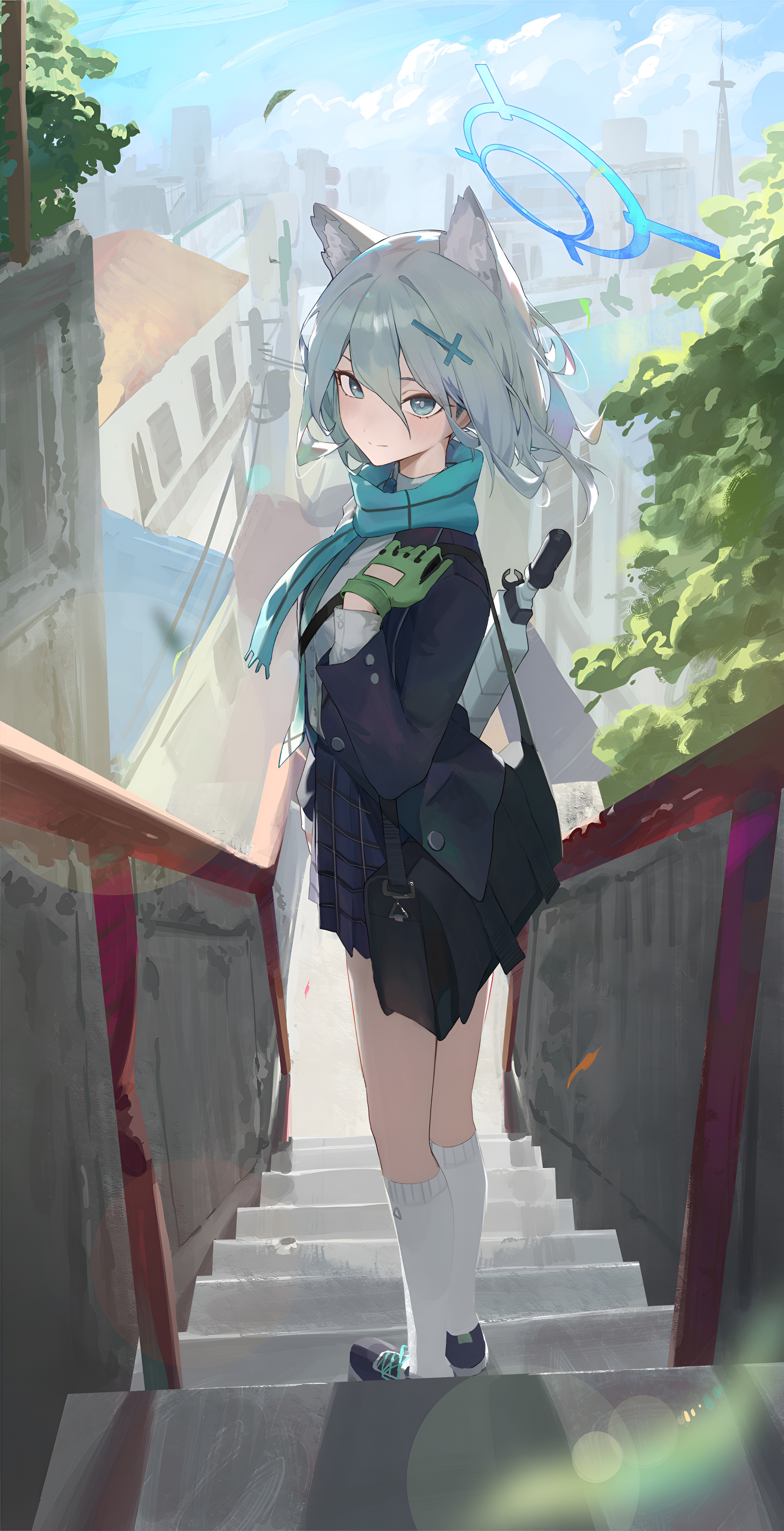 Shiroko Sunaookami Blue Archive 4K Wallpaper