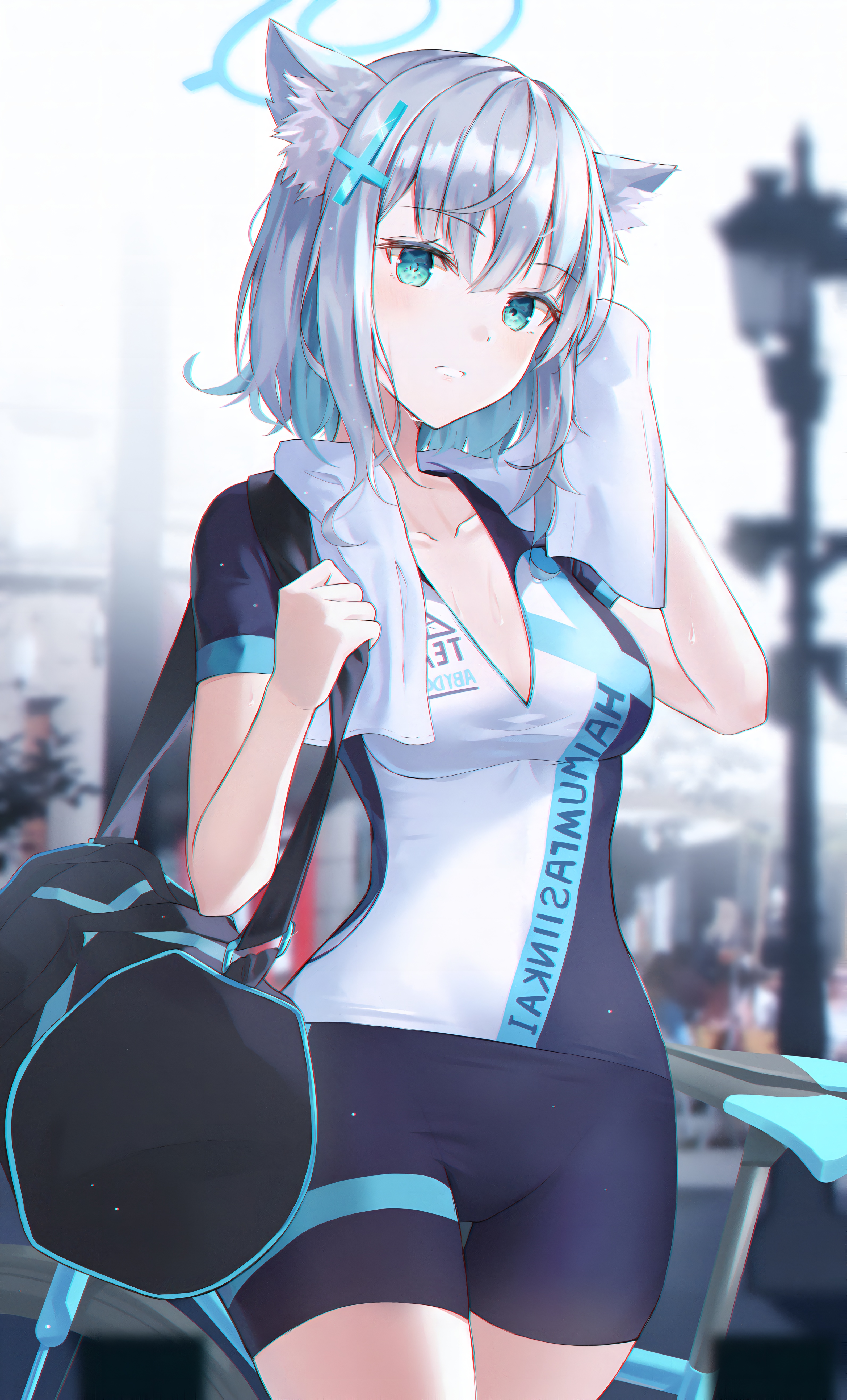 Shiroko Sunaookami Blue Archive 4K Wallpaper