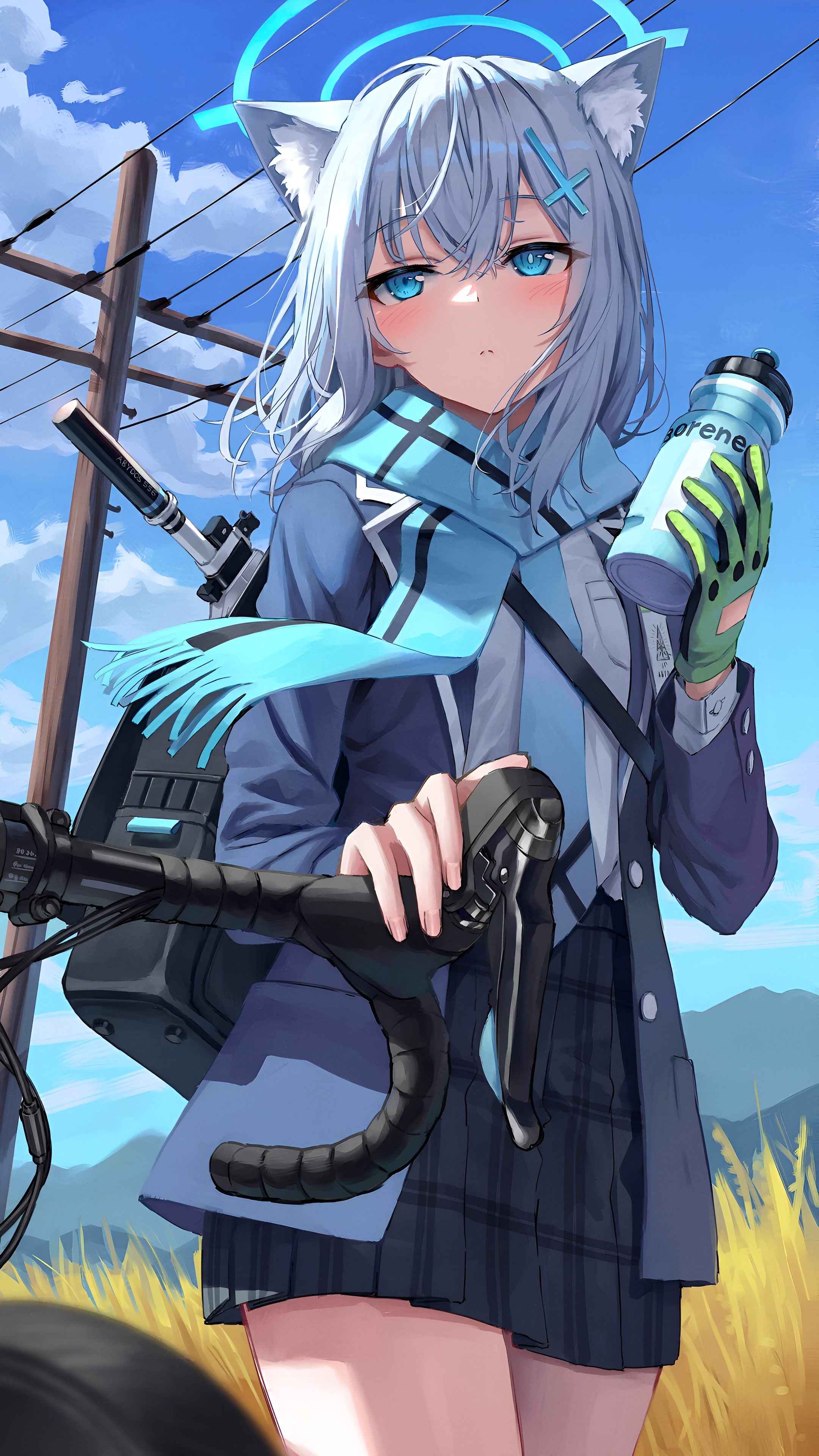 Shiroko Sunaookami Blue Archive 4K Wallpaper