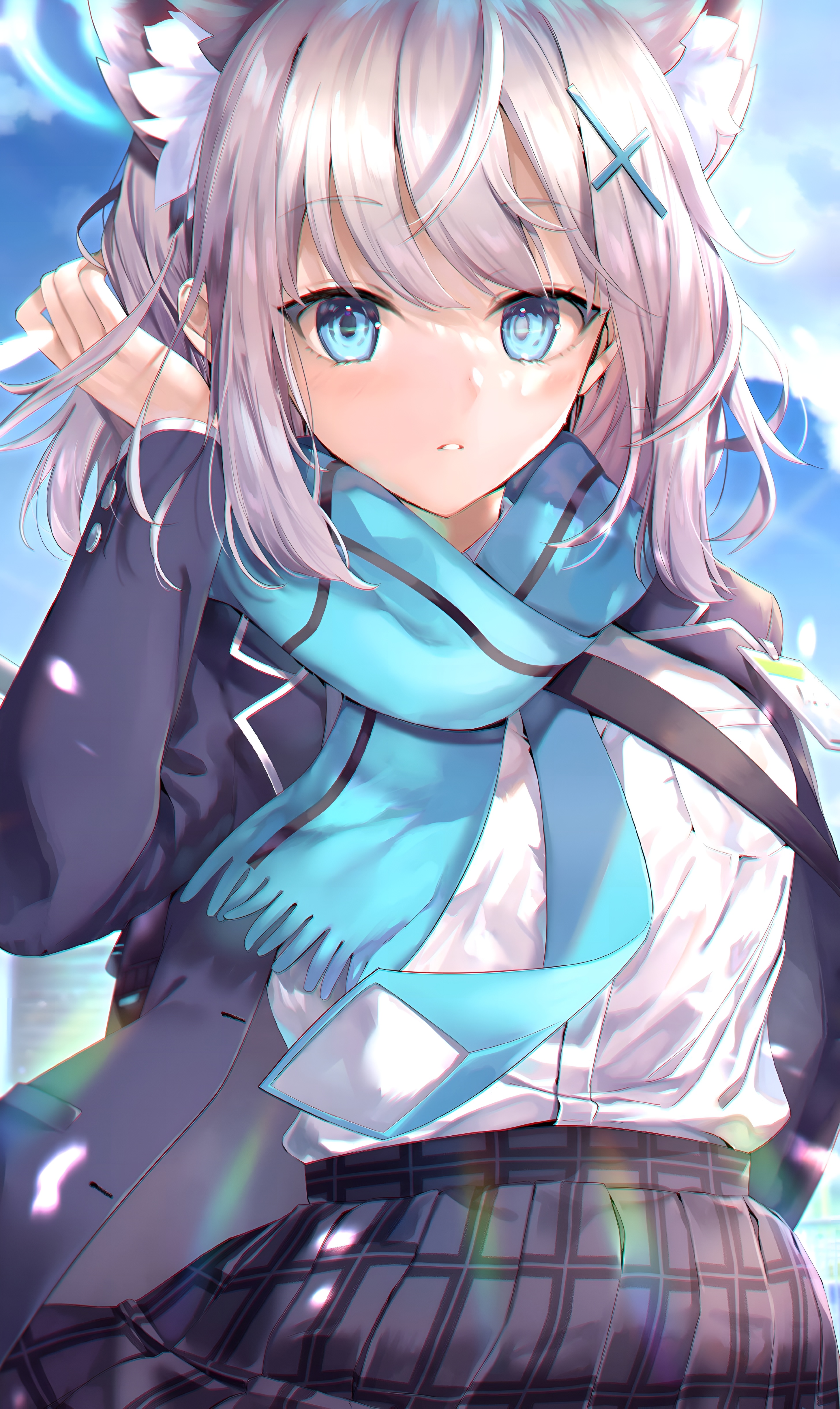 Shiroko Sunaookami Blue Archive 4K Wallpaper