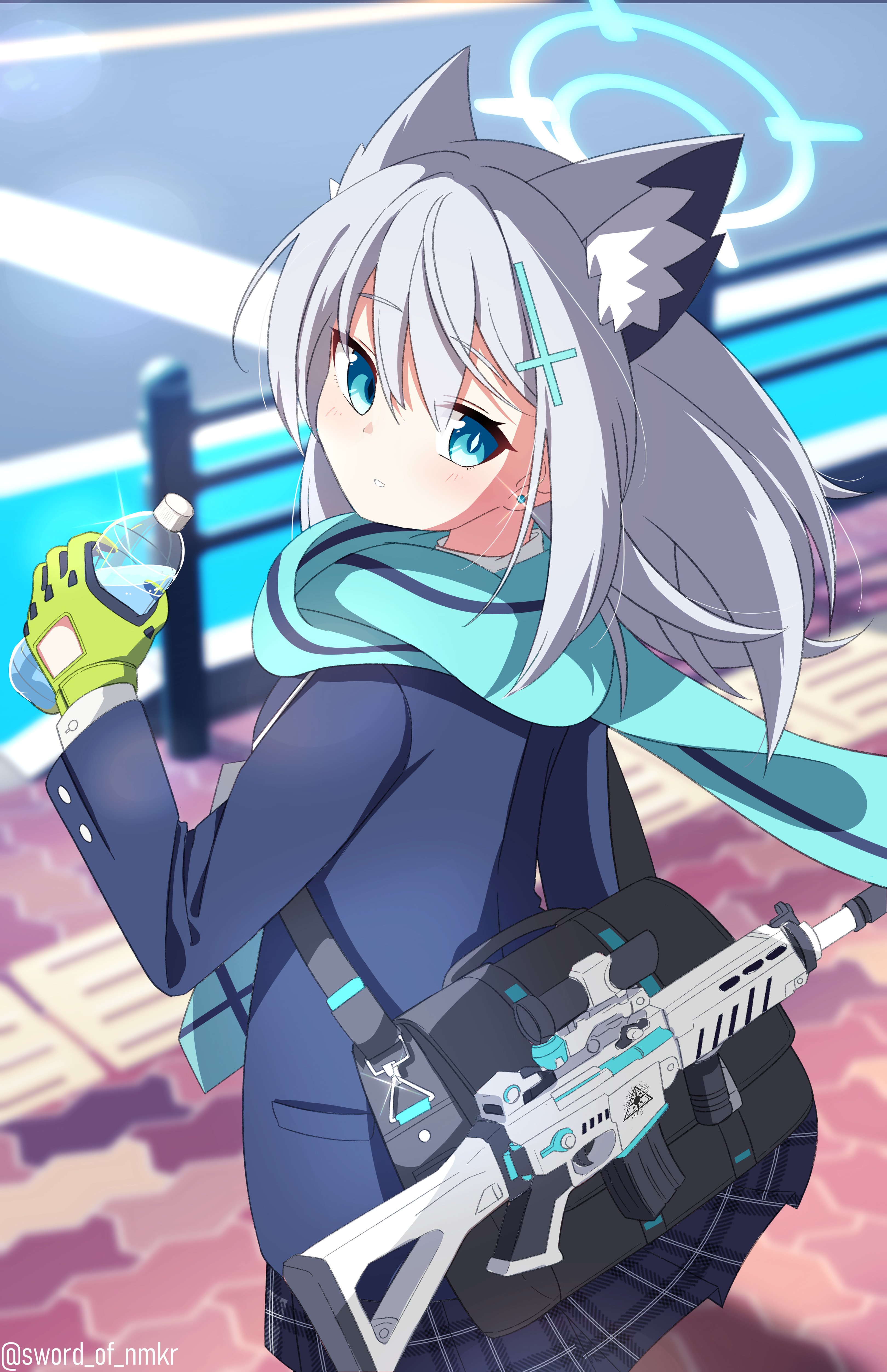 Shiroko Sunaookami Blue Archive 4K Wallpaper